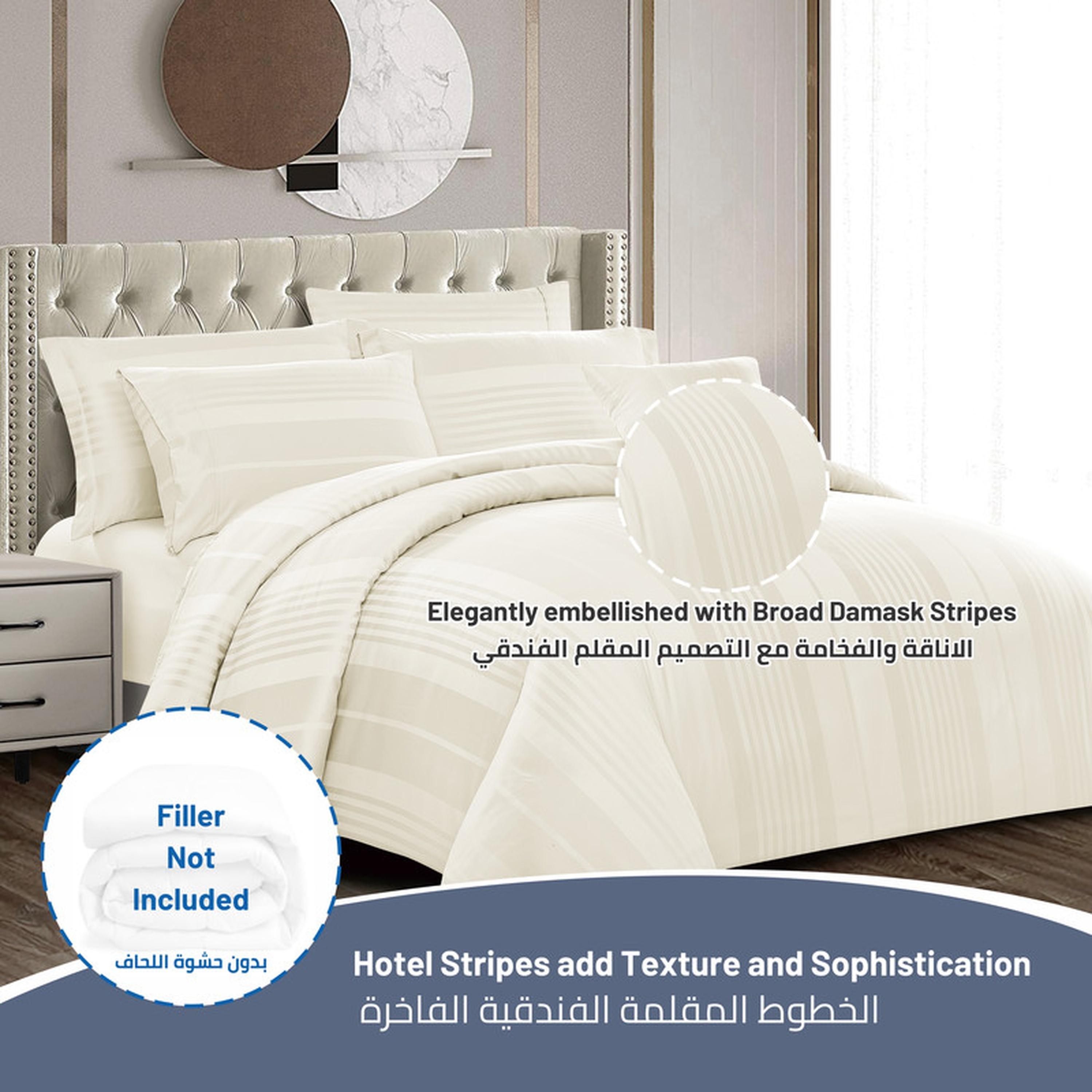 طقم لحاف كينج مخطط 6 قطع من دونتيلا - 240×260 سم-household-bedding-duvetandcovers-duvetcovers-image-37