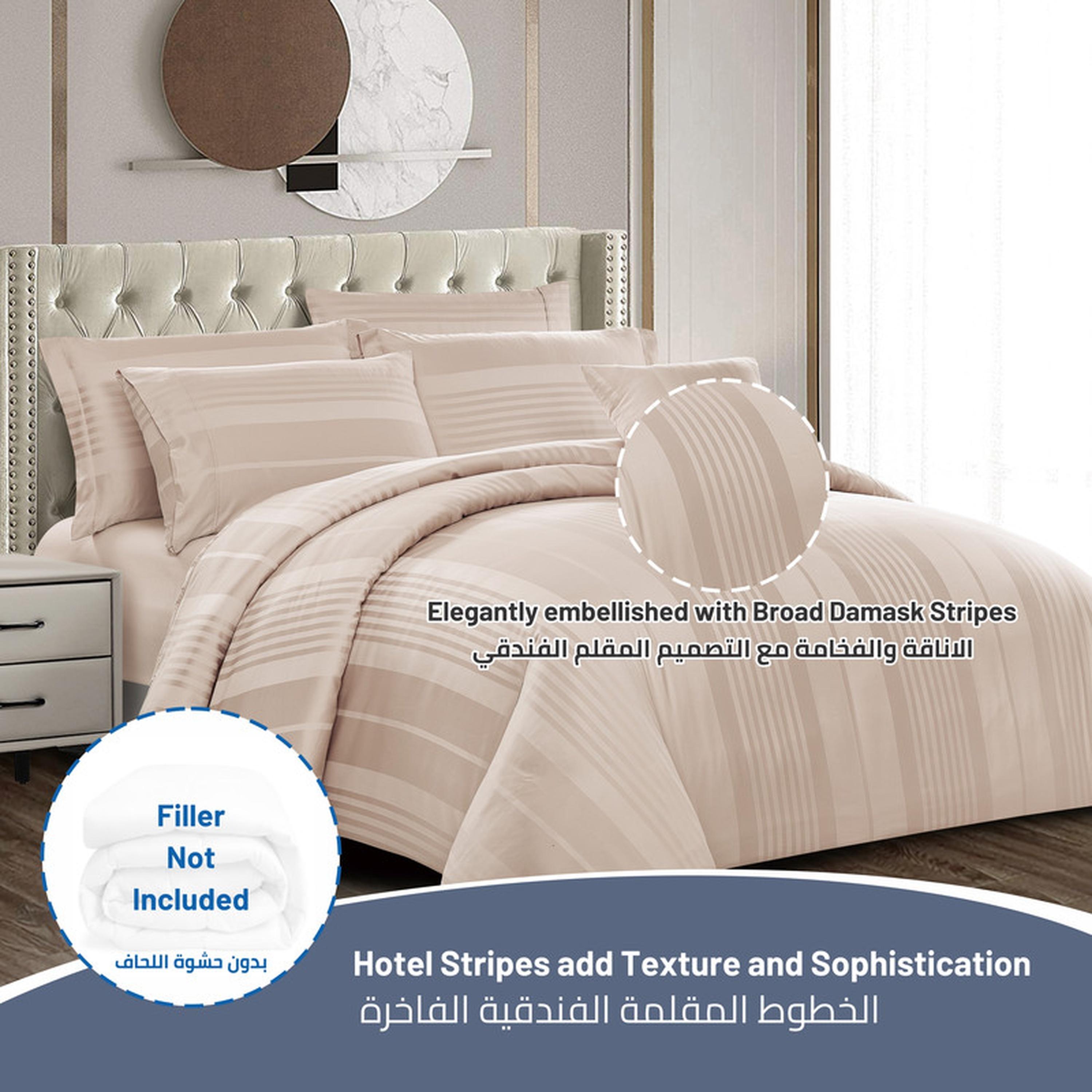 طقم لحاف كينج مخطط 6 قطع من دونتيلا - 240×260 سم-household-bedding-duvetandcovers-duvetcovers-image-44