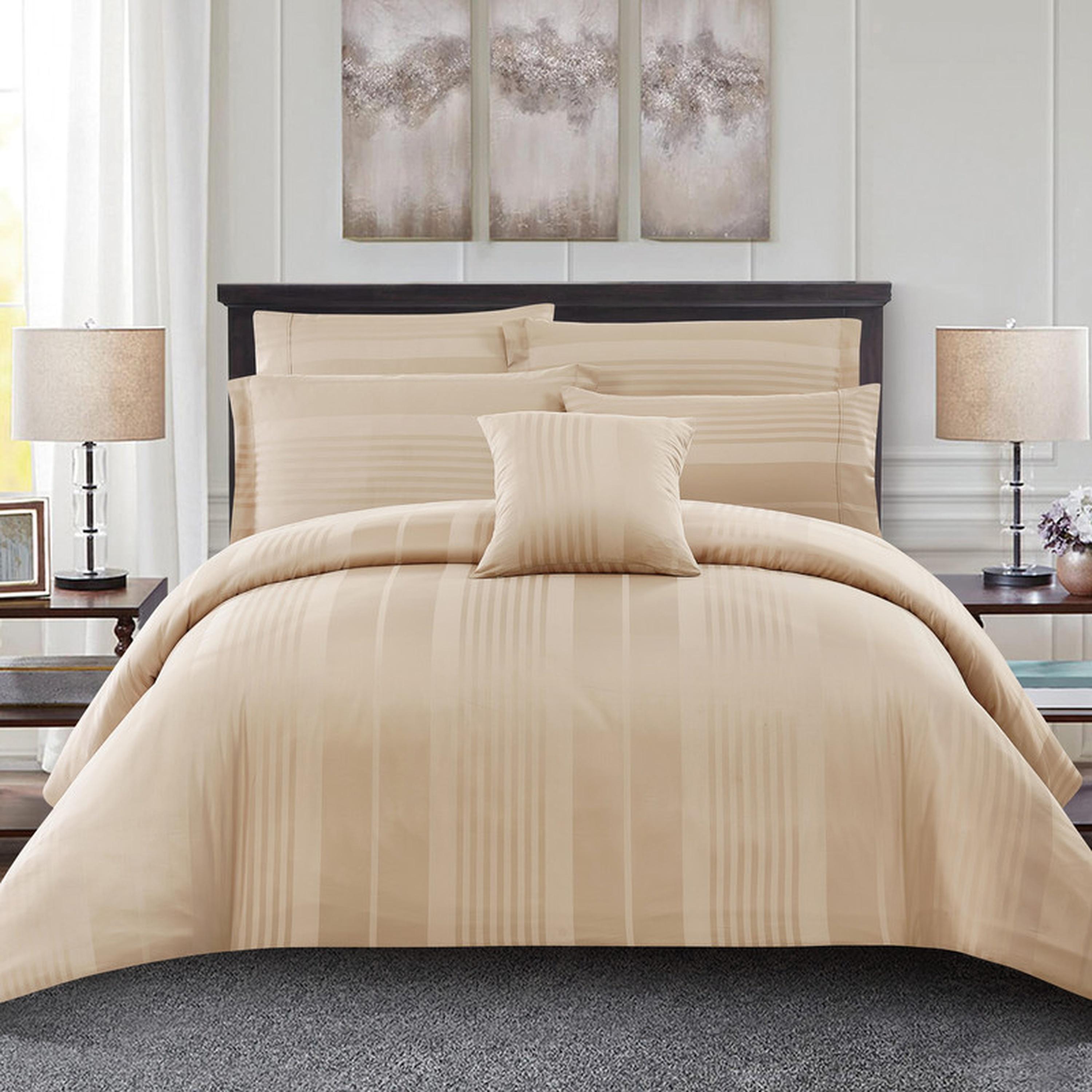 طقم لحاف كينج مخطط 6 قطع من دونتيلا - 240×260 سم-household-bedding-duvetandcovers-duvetcovers-image-50