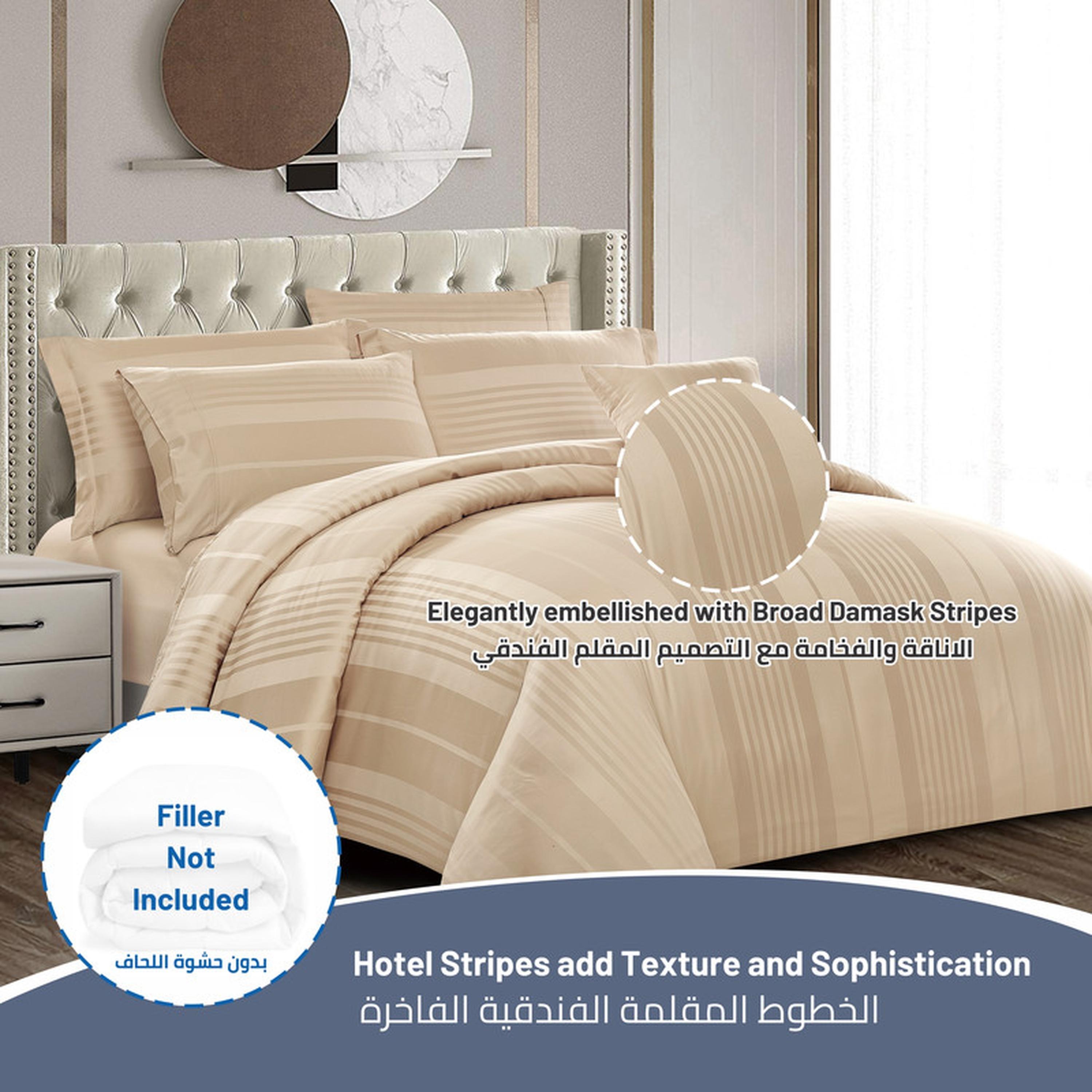 طقم لحاف كينج مخطط 6 قطع من دونتيلا - 240×260 سم-household-bedding-duvetandcovers-duvetcovers-image-51