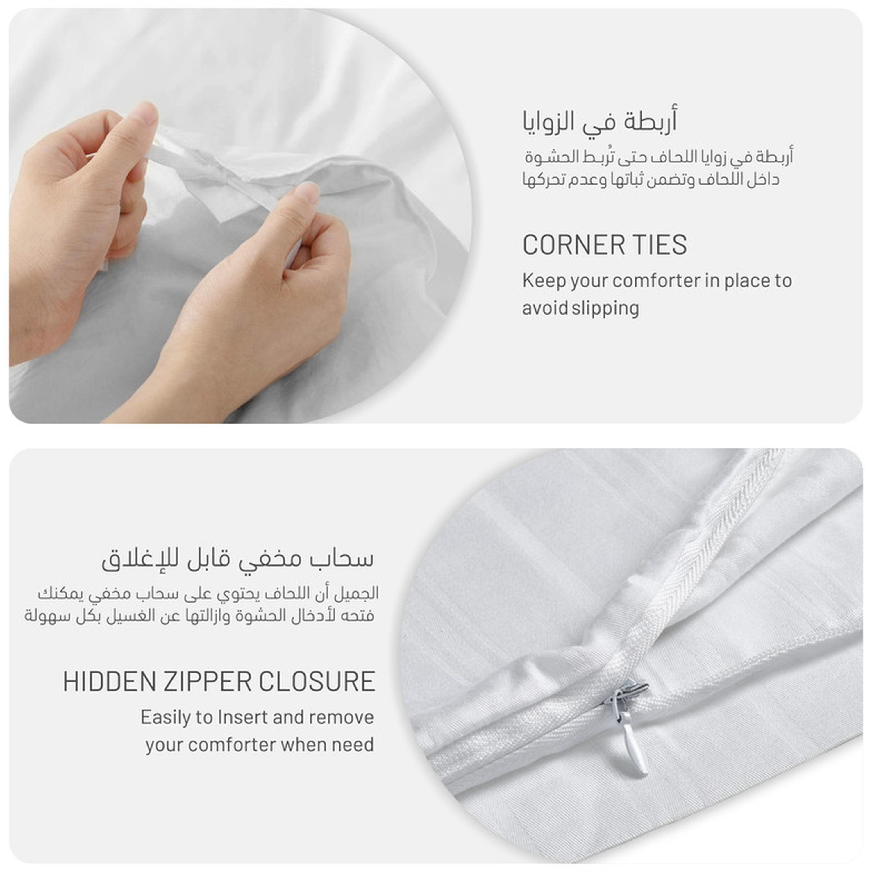 طقم غطاء لحاف كينج 3 قطع بعدد خيوط 300 خيط من دونتيلا - 240×260 سم-household-bedding-duvetandcovers-duvetcovers-image-22