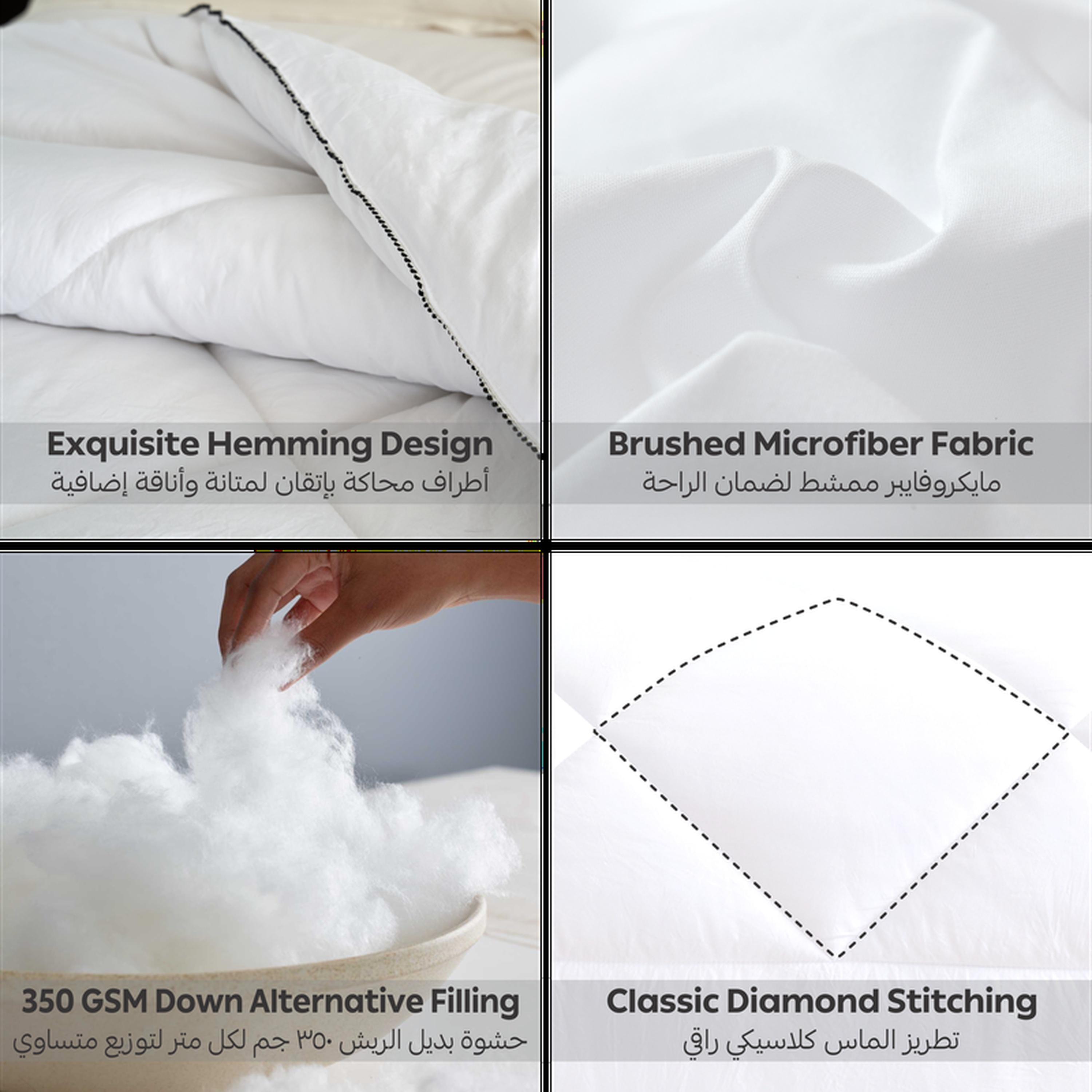 Quilted Down Alternative Queen Duvet Insert - 180x230 cms-household-bedding-duvetandcovers-duvets-image-4
