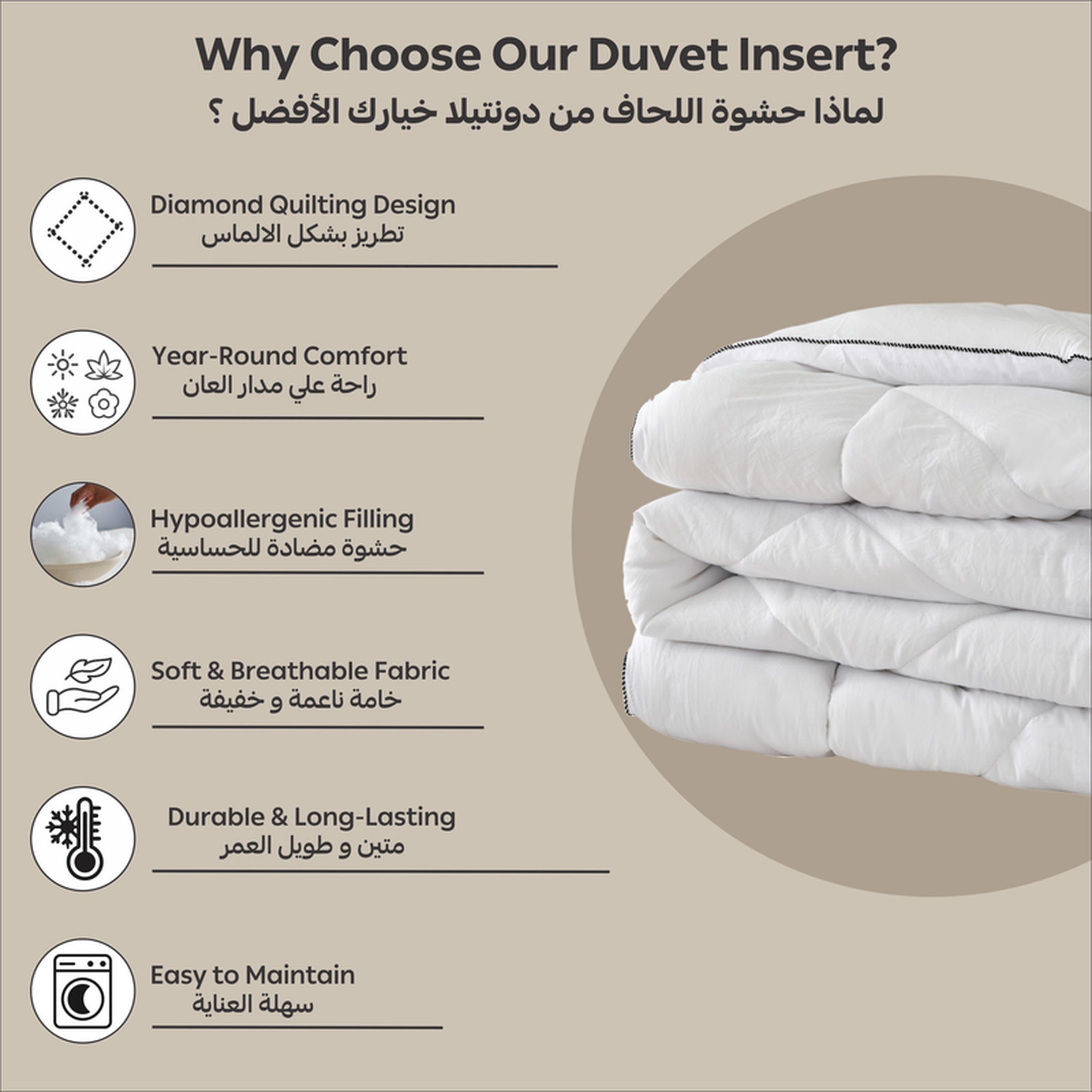 Quilted Down Alternative Queen Duvet Insert - 180x230 cms-household-bedding-duvetandcovers-duvets-image-6