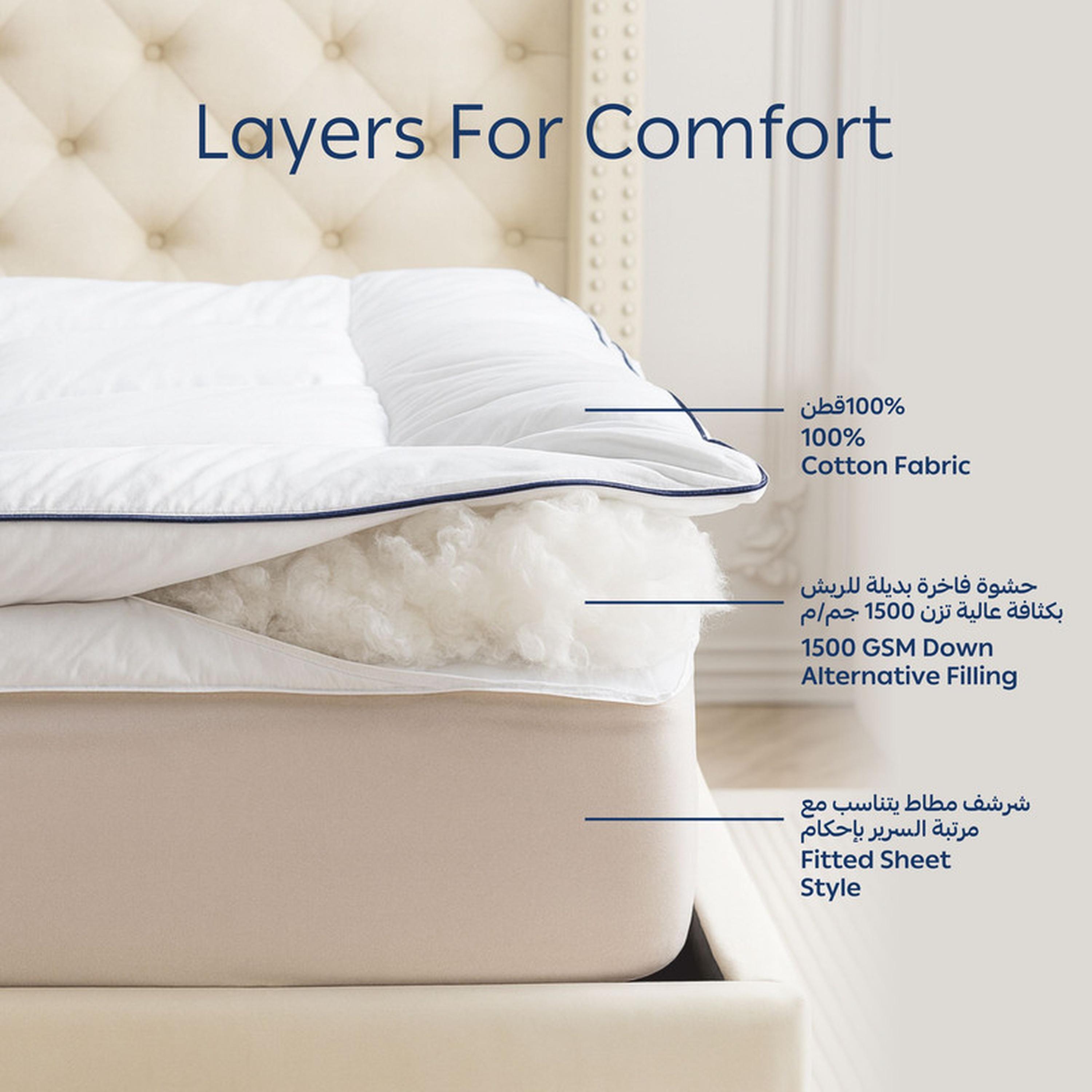 Hotel 1550GSM Cotton Twin Mattress Topper - 120x200+14 cms-household-bedding-mattresstoppersandprotectors-mattresstoppers-image-6