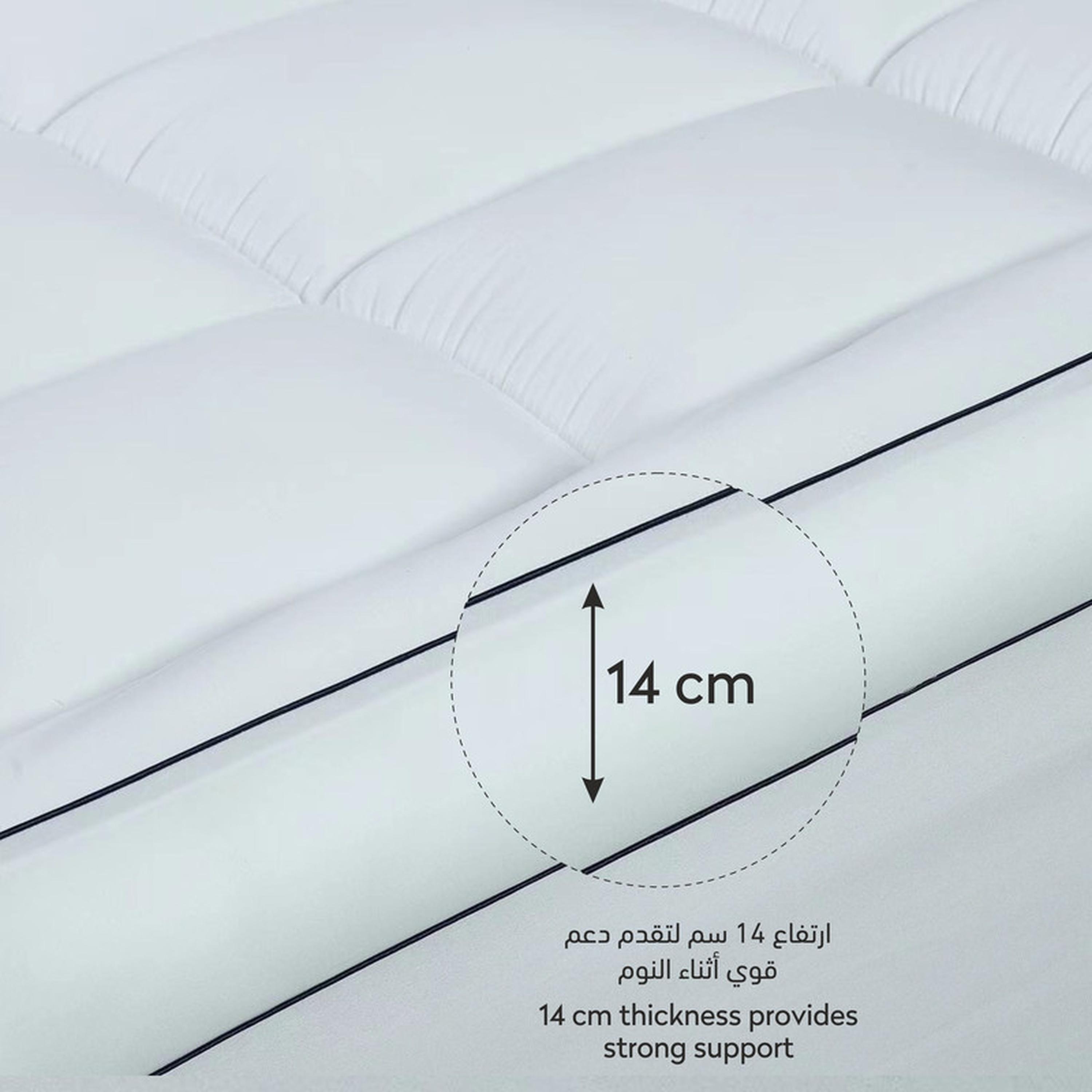 لبادة مرتبة كوين من الألياف الدقيقة هوتيل من دونتيلا - 180x200+14 سم-household-bedding-mattresstoppersandprotectors-mattresstoppers-image-5