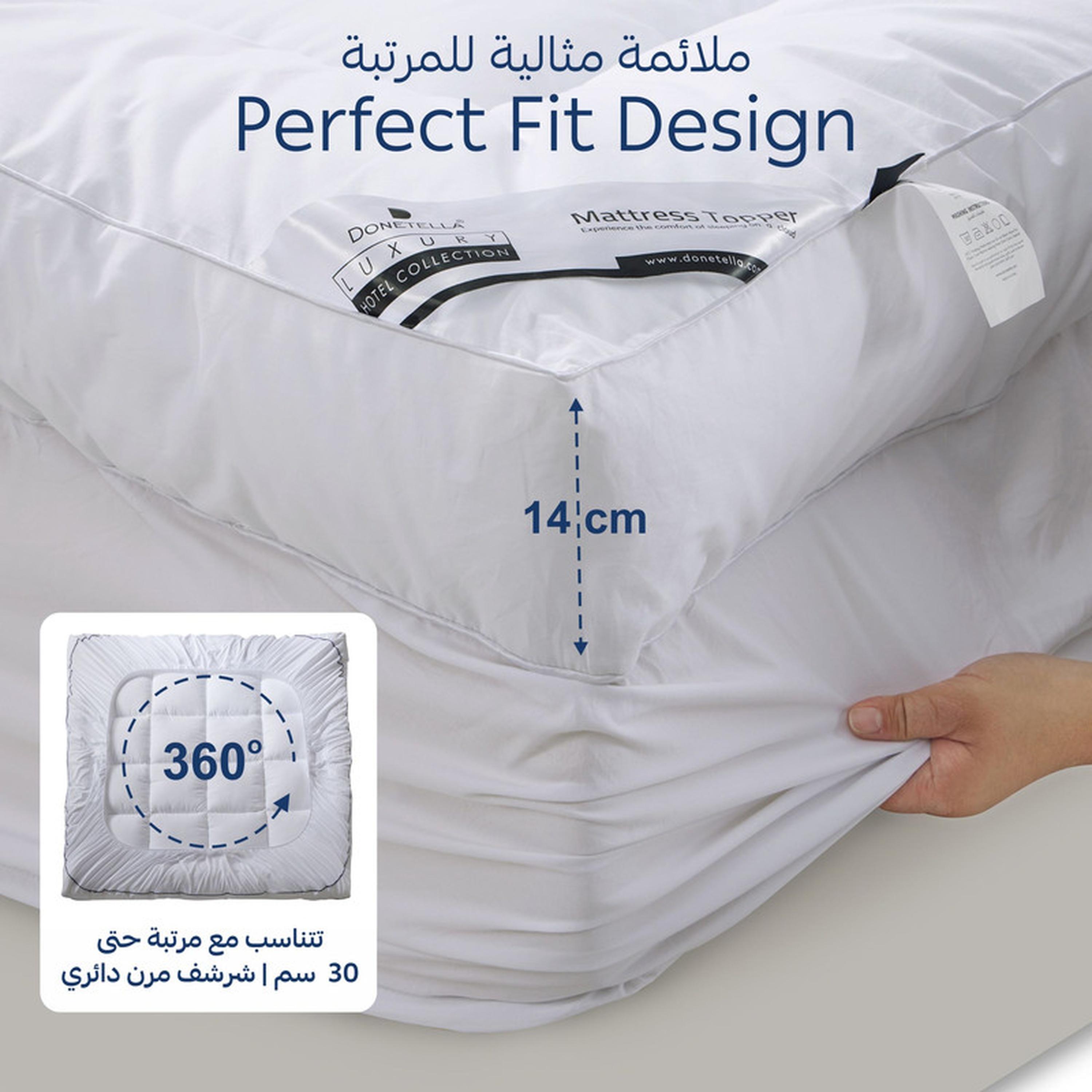 Hotel 1500GSM Microfiber Twin Mattress Topper - 120x200+14 cms-household-bedding-mattresstoppersandprotectors-mattresstoppers-image-3