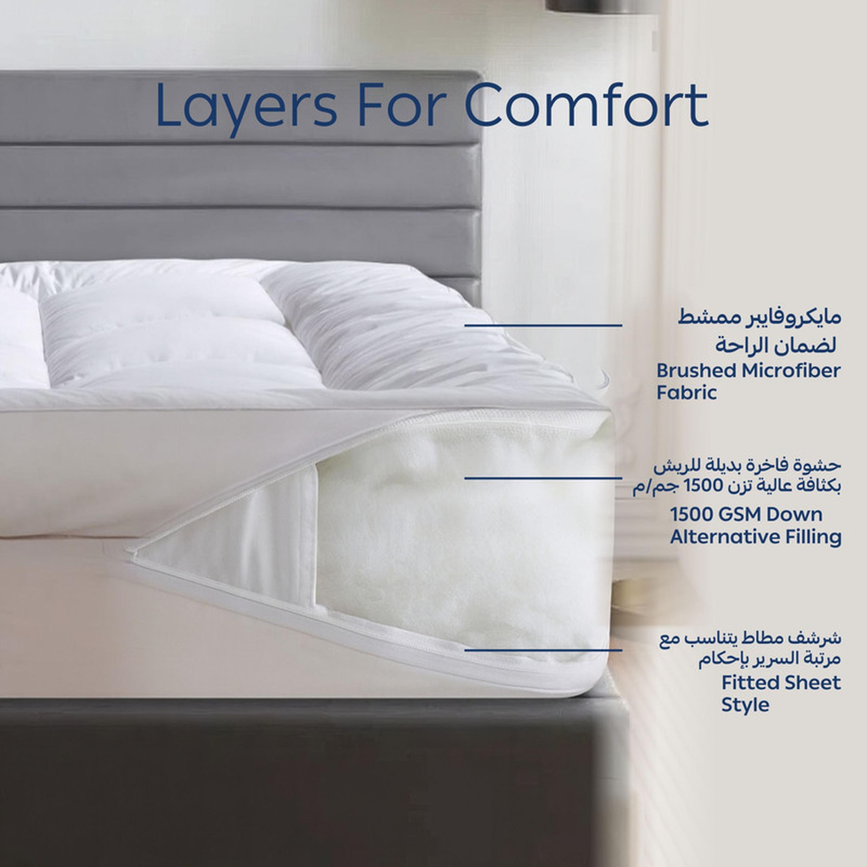 Hotel 1500GSM Microfiber Twin Mattress Topper - 120x200+14 cms-household-bedding-mattresstoppersandprotectors-mattresstoppers-image-5