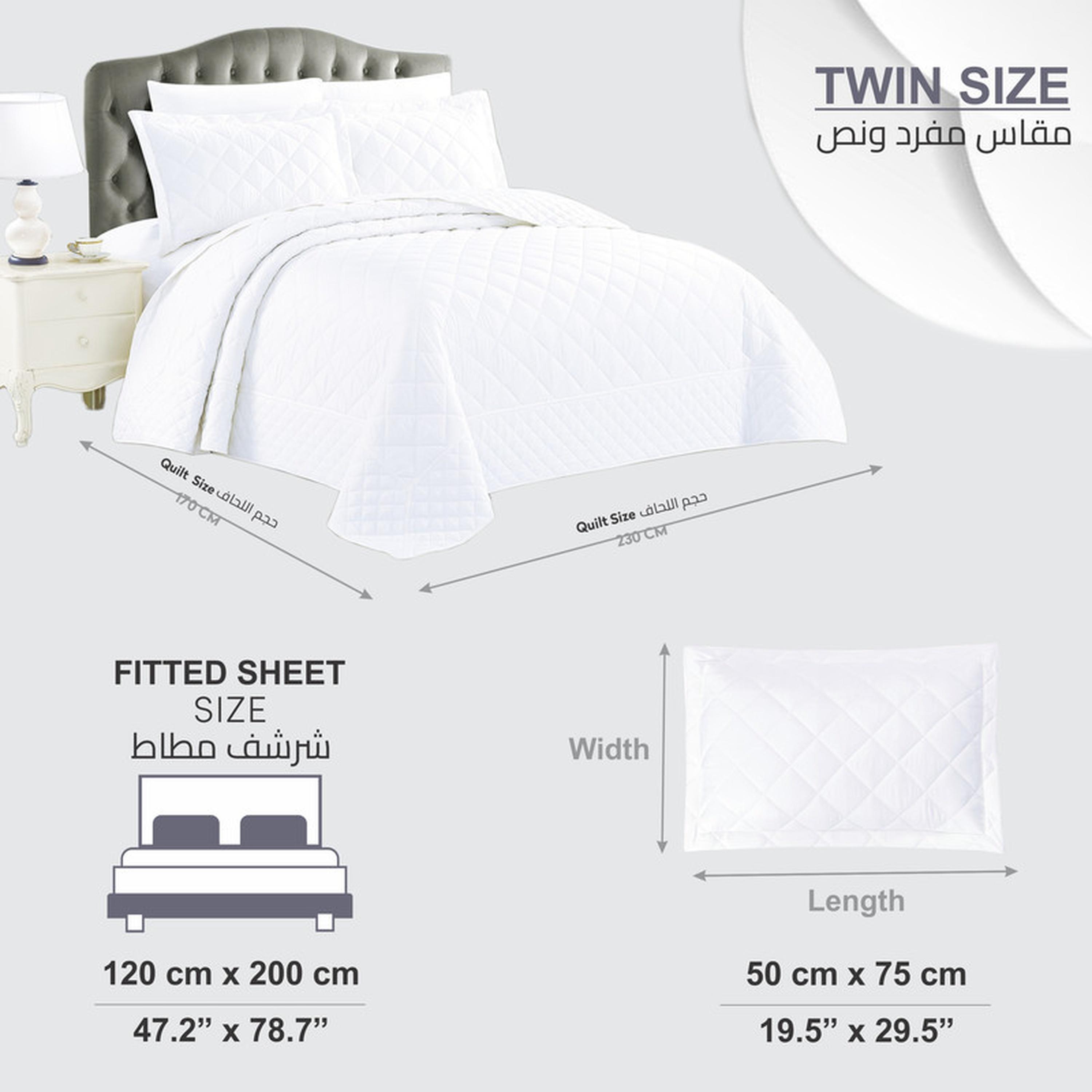 طقم لحاف توين بارز الملمس 3 قطع من دونتيلا - 170x230 سم-household-bedding-comfortersandbedspreads-comforters-image-2
