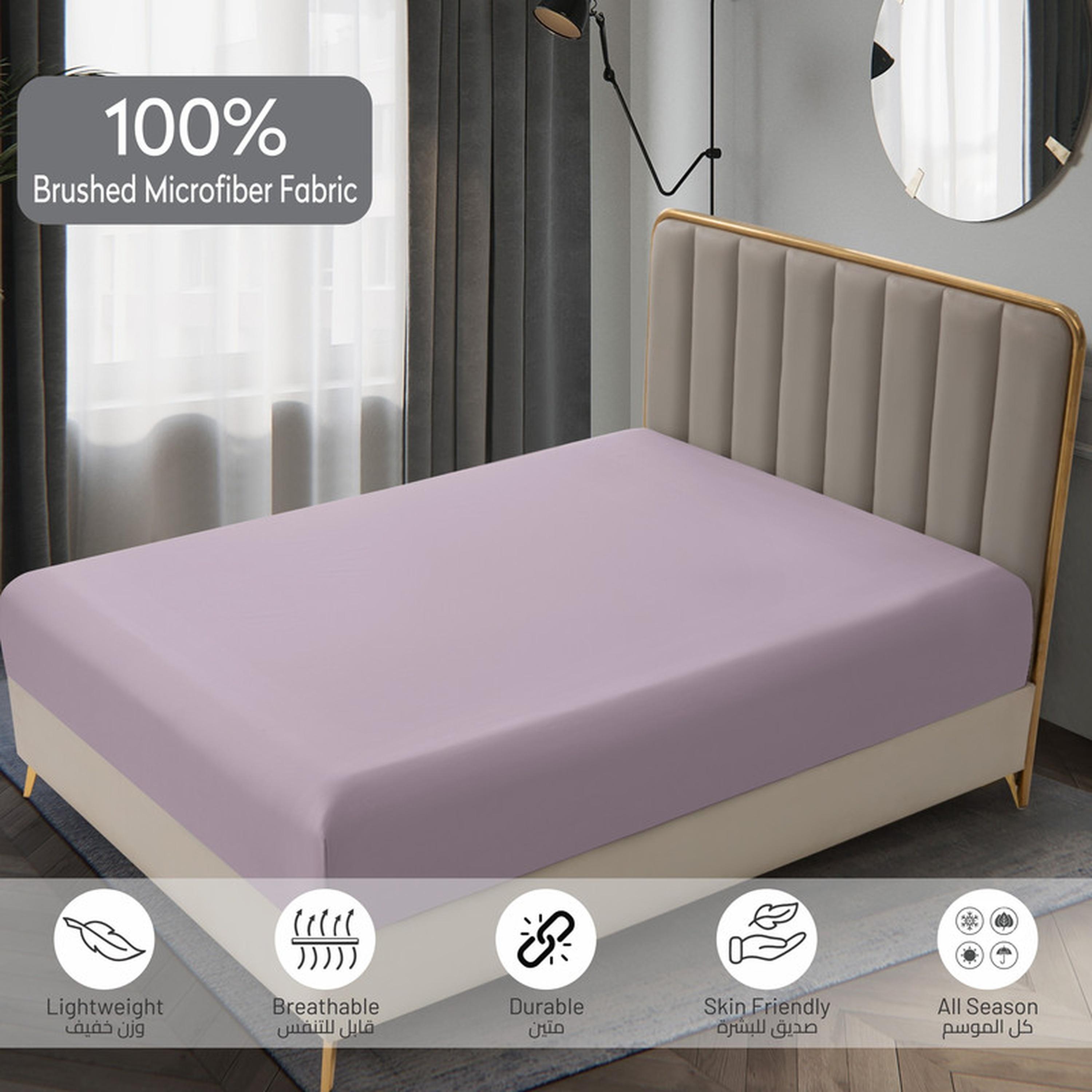 Solid 3-Piece King Fitted Sheet Set - 180x200 cms-household-bedding-sheetsandpillowcases-fittedsheets-image-68