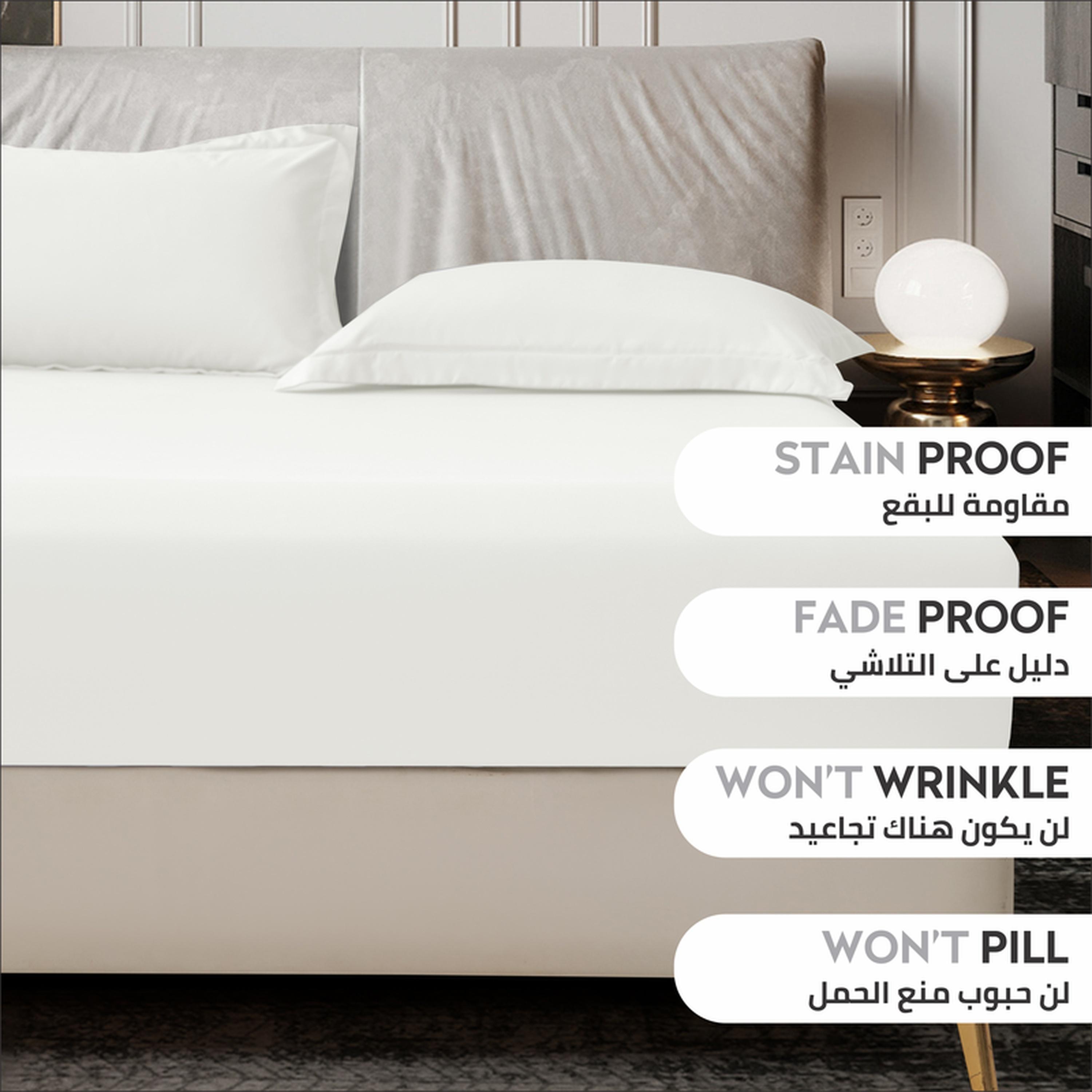 Solid 3-Piece King Fitted Sheet Set - 180x200 cms-household-bedding-sheetsandpillowcases-fittedsheets-image-88