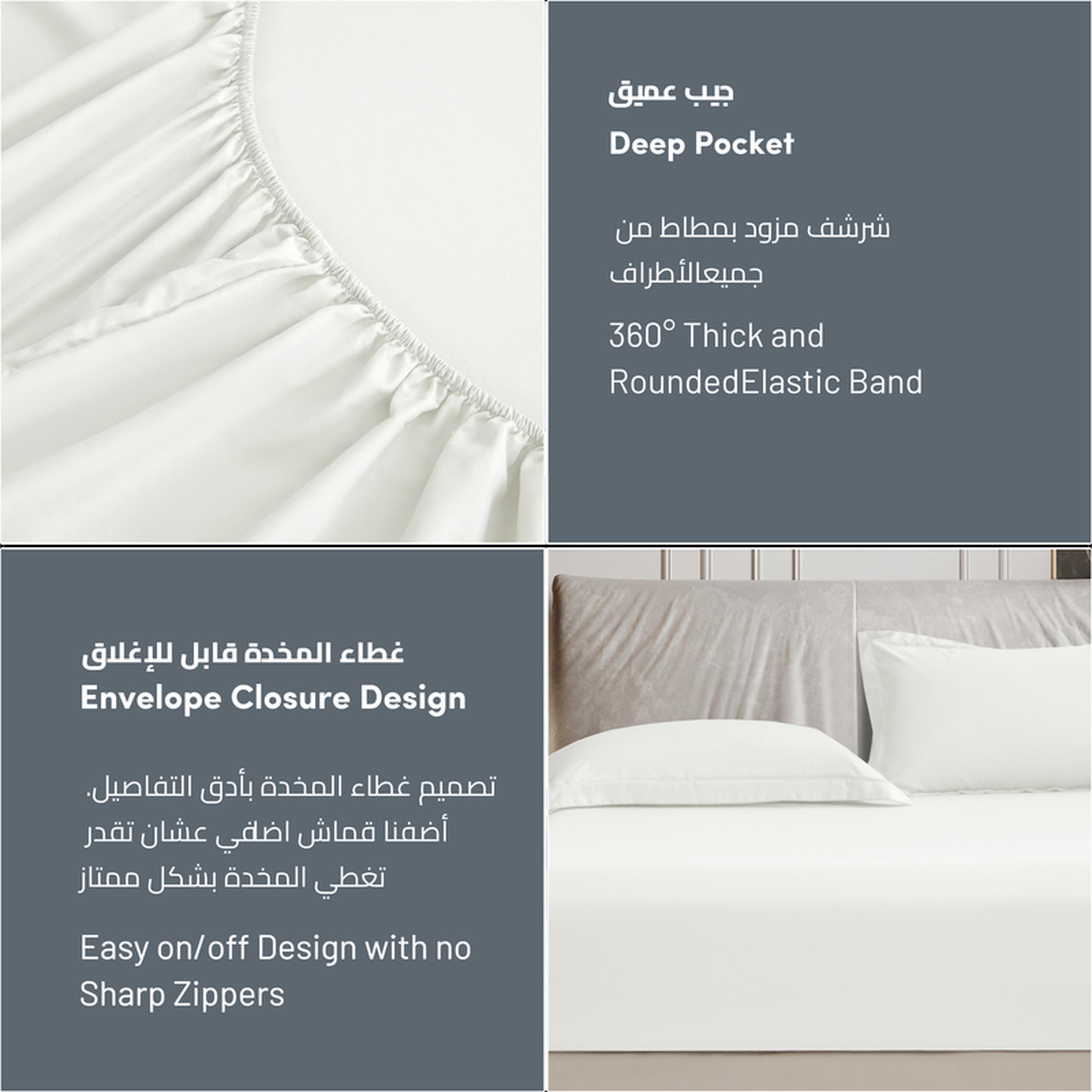 Solid 3-Piece King Fitted Sheet Set - 180x200 cms-household-bedding-sheetsandpillowcases-fittedsheets-image-90