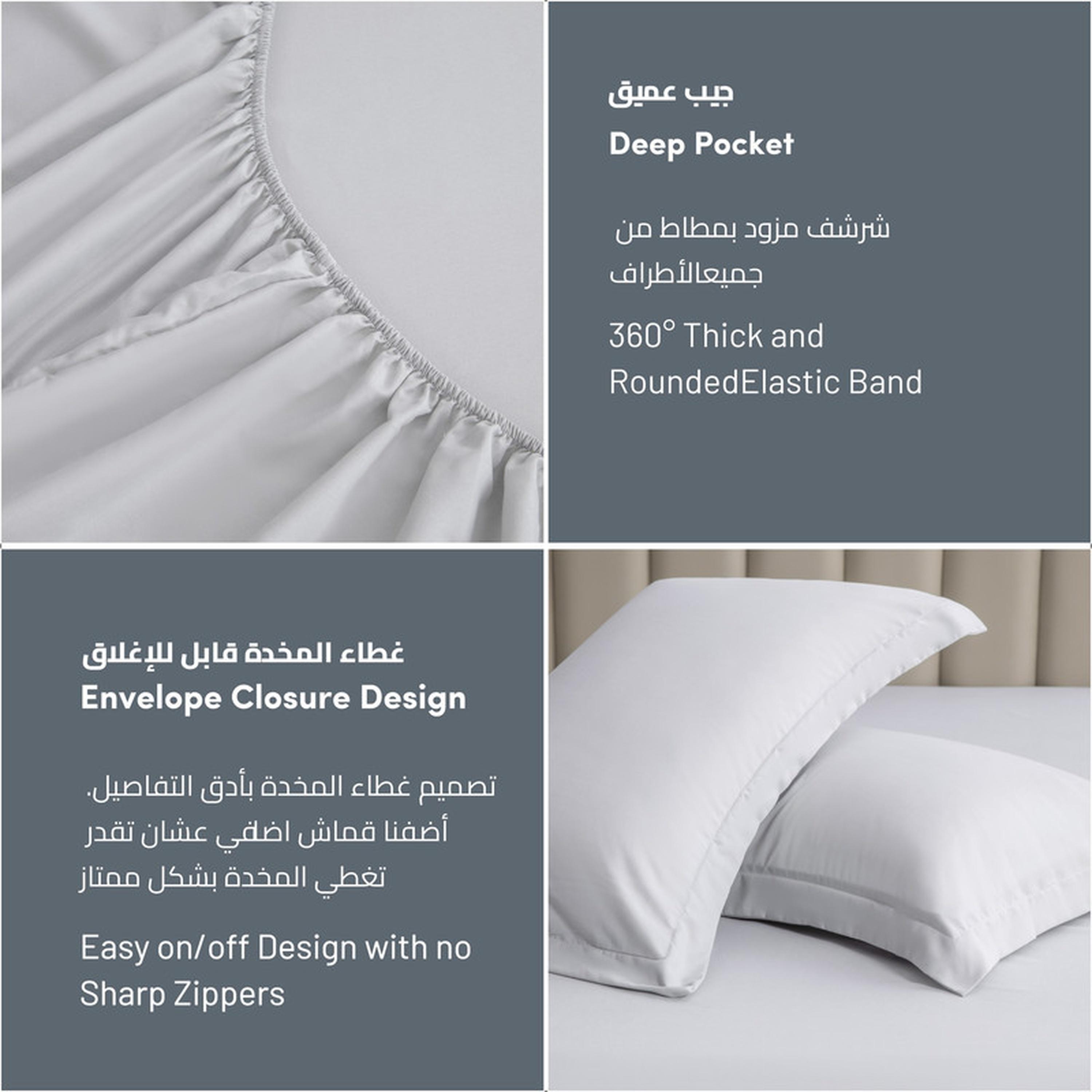 Deep Pocket 2-Piece Single Fitted Sheet Set - 90x190 cms-household-bedding-sheetsandpillowcases-fittedsheets-image-6