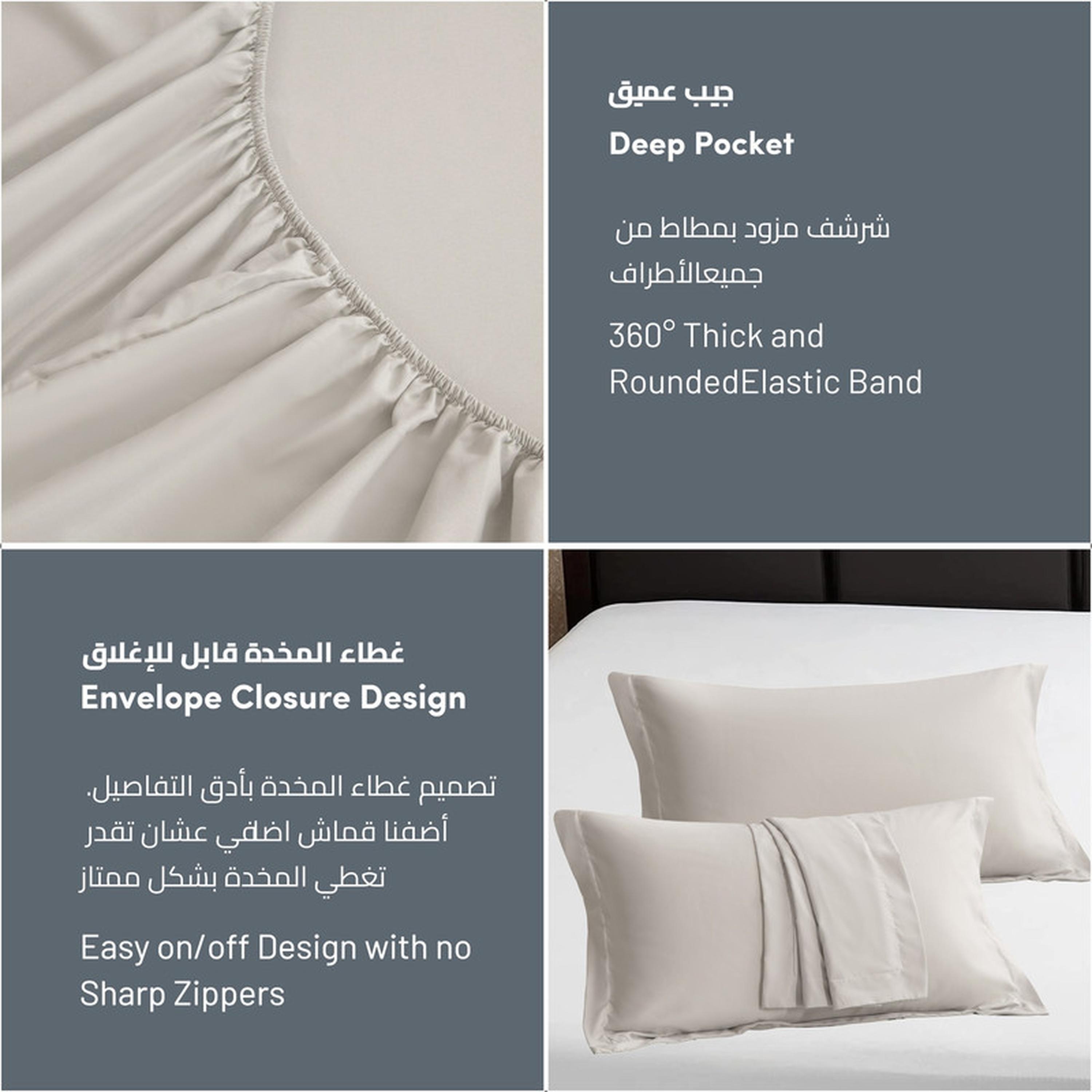Deep Pocket 2-Piece Single Fitted Sheet Set - 90x190 cms-household-bedding-sheetsandpillowcases-fittedsheets-image-6