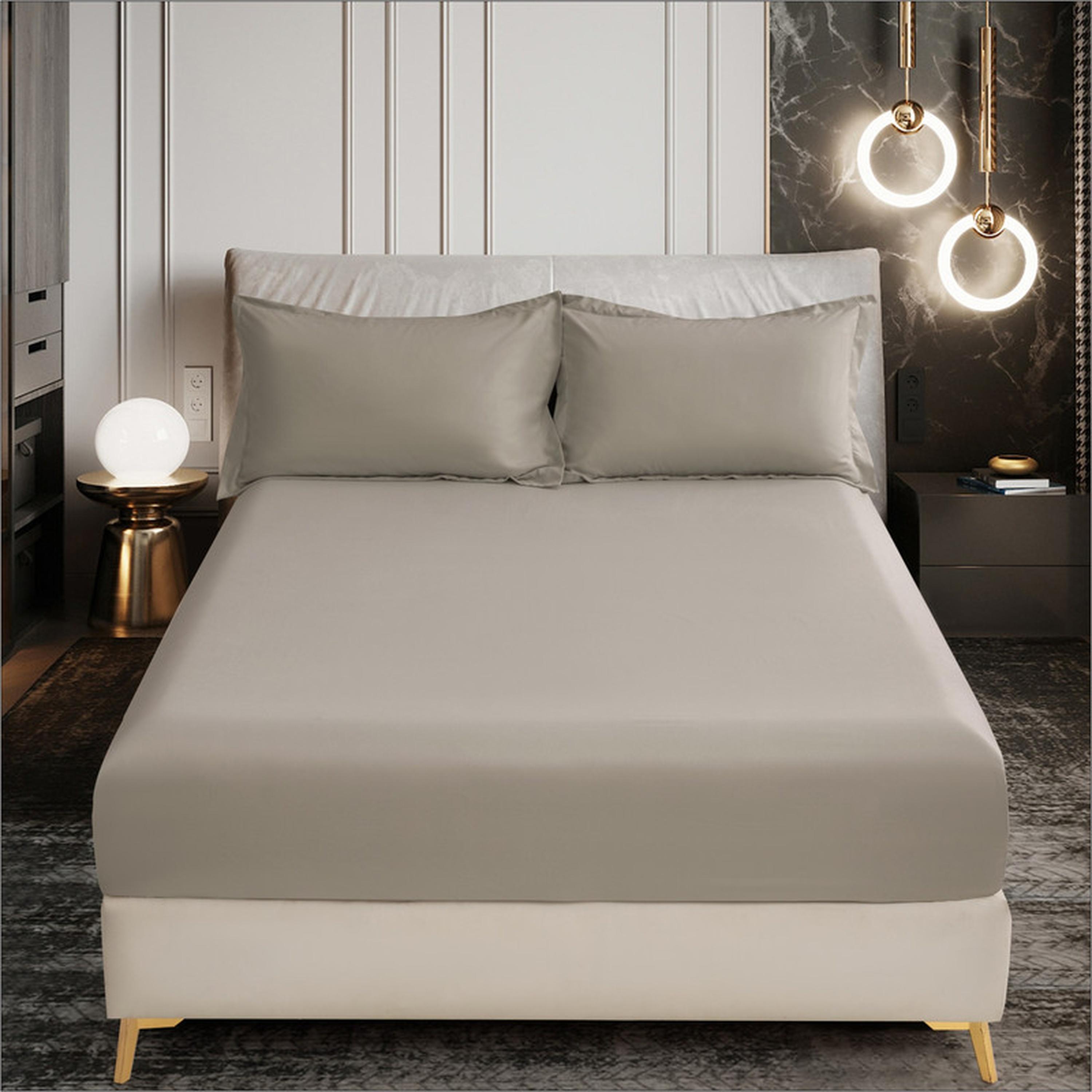 طقم شرشف مطاطي سوبر كينج بجيب عميق 3 قطع من دوناتيلا - 200×200 سم-household-bedding-sheetsandpillowcases-fittedsheets-image-1