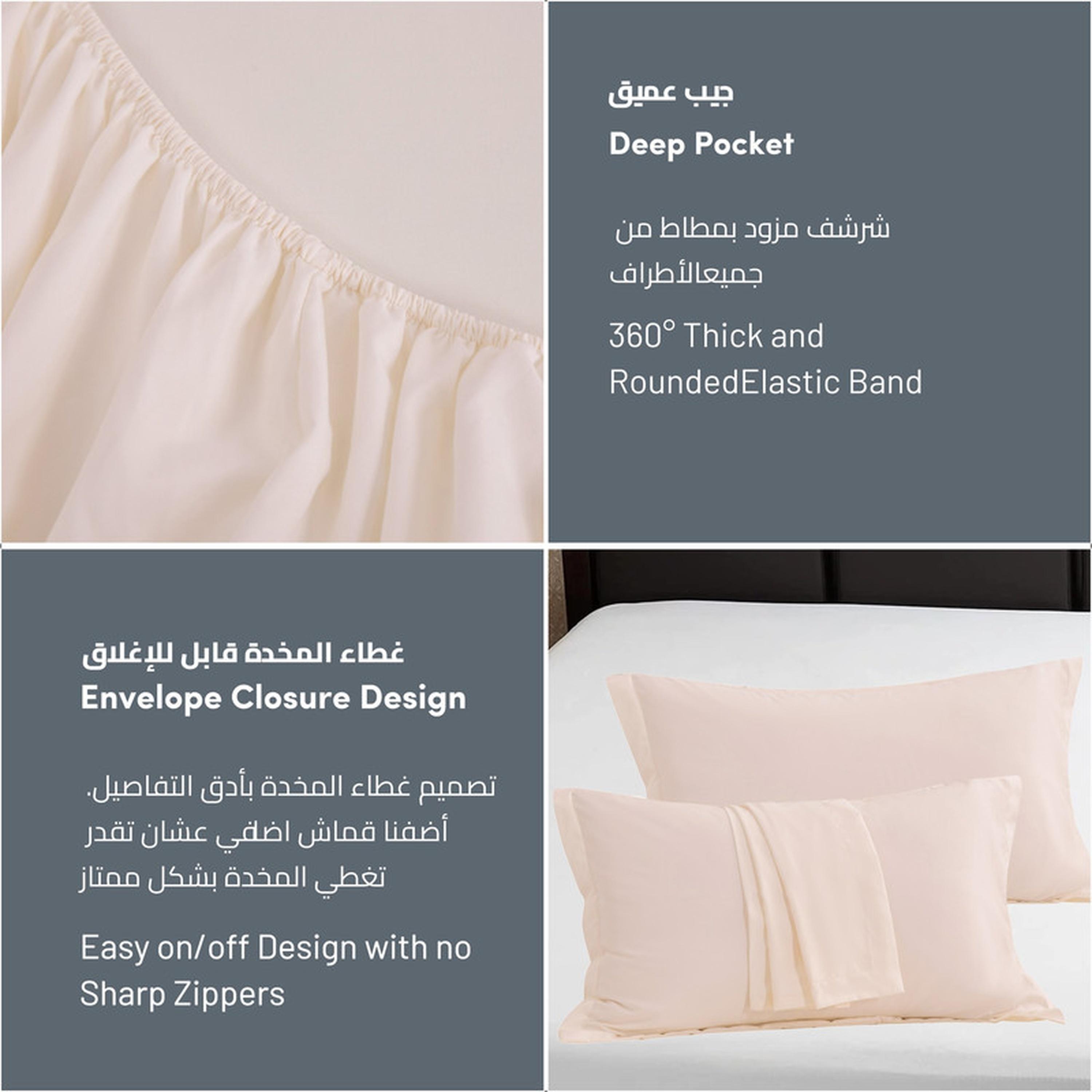 طقم شرشف مطاطي سوبر كينج بجيب عميق 3 قطع من دوناتيلا - 200×200 سم-household-bedding-sheetsandpillowcases-fittedsheets-image-2