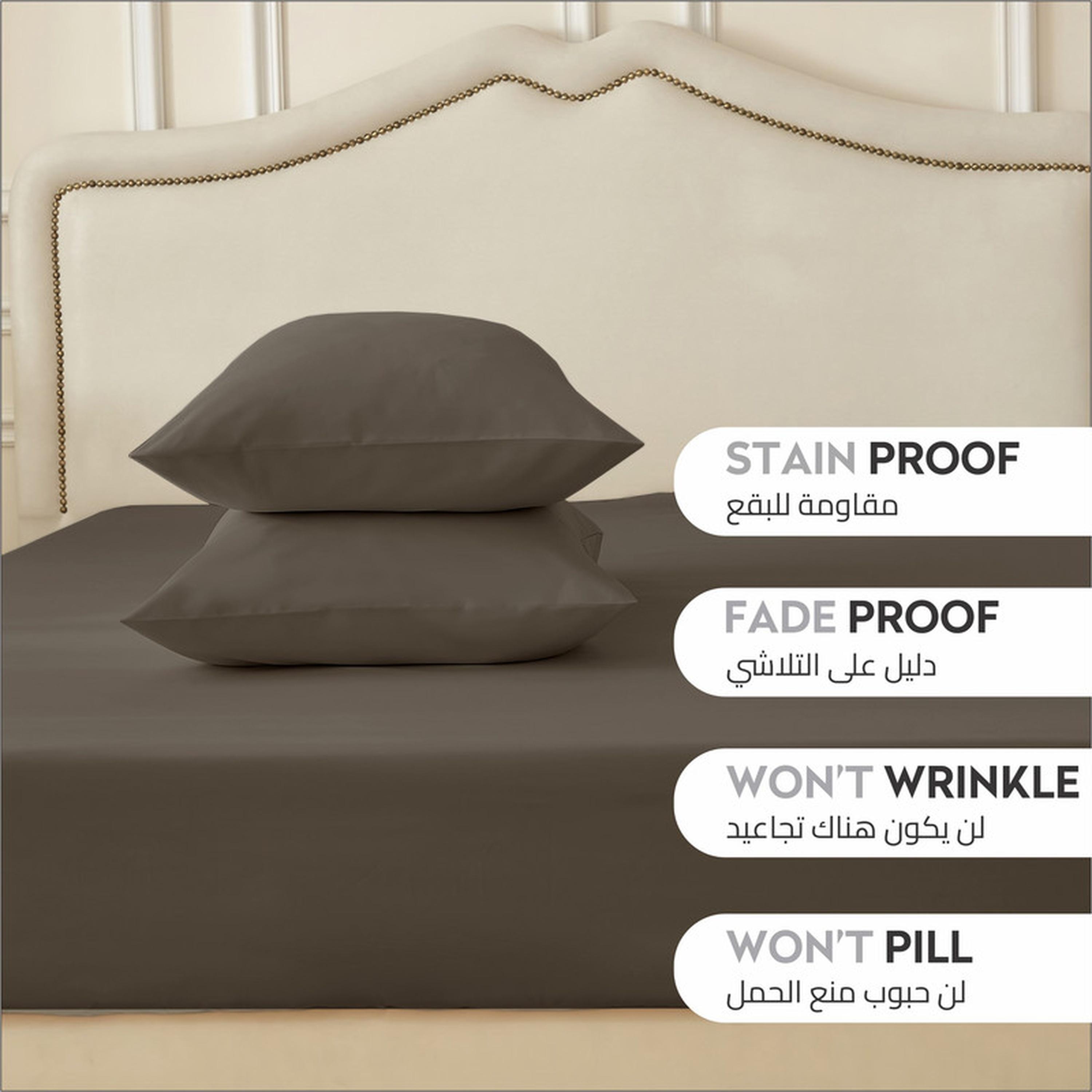 Solid 3-Piece Deep Pocket Super King Fitted Sheet Set - 200x200 cms-household-bedding-sheetsandpillowcases-fittedsheets-image-4