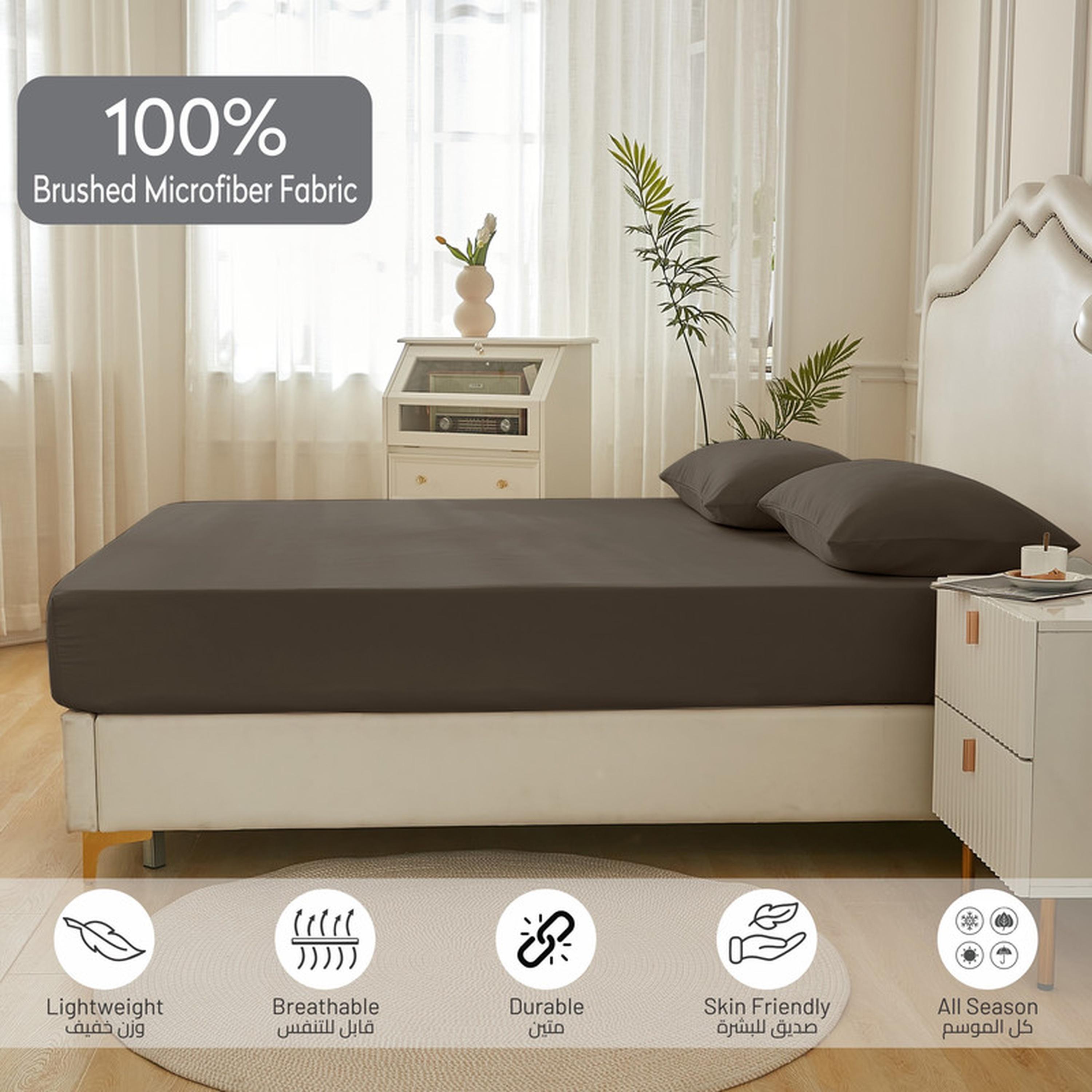 Solid 3-Piece Deep Pocket Super King Fitted Sheet Set - 200x200 cms-household-bedding-sheetsandpillowcases-fittedsheets-image-5