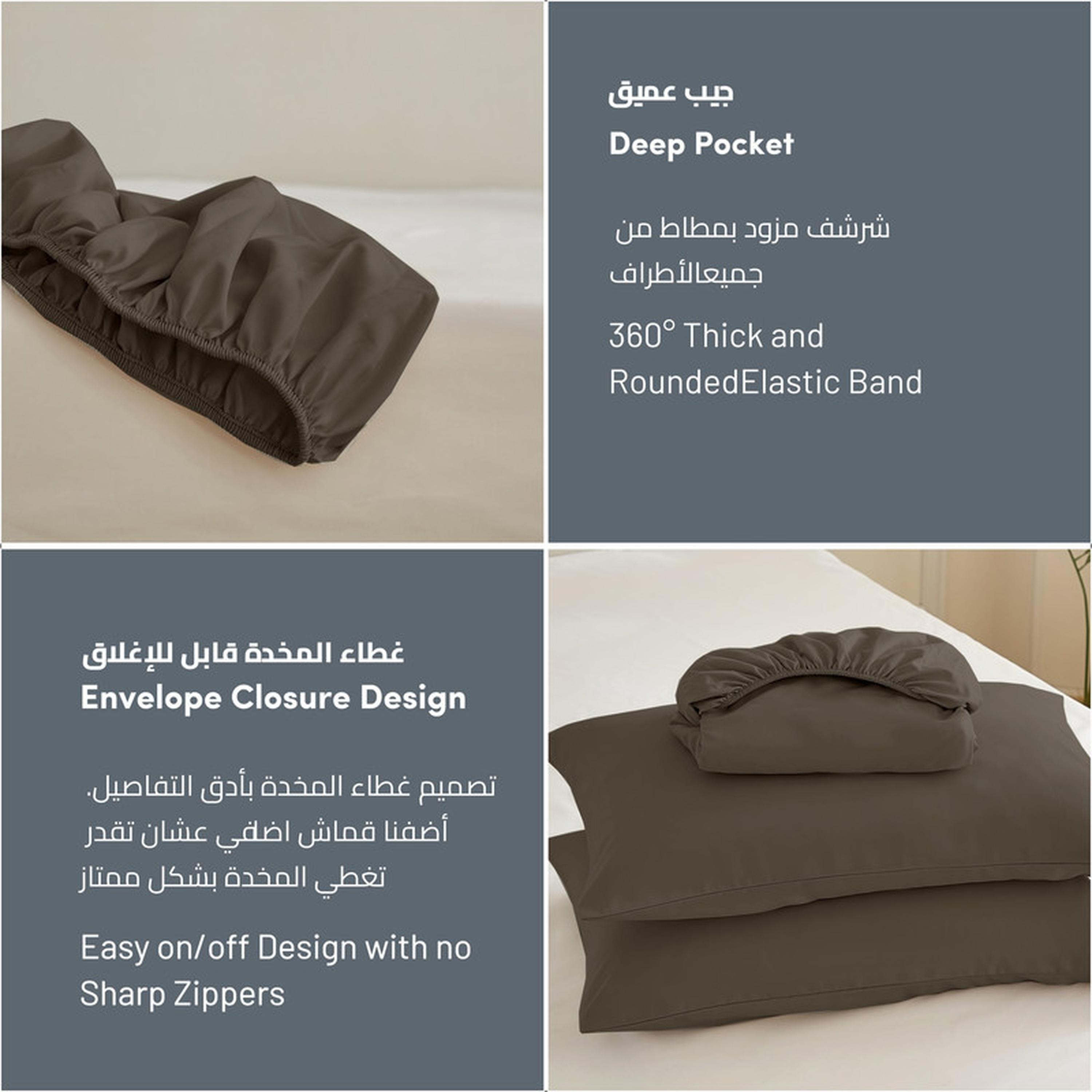 Solid 3-Piece Deep Pocket Super King Fitted Sheet Set - 200x200 cms-household-bedding-sheetsandpillowcases-fittedsheets-image-6