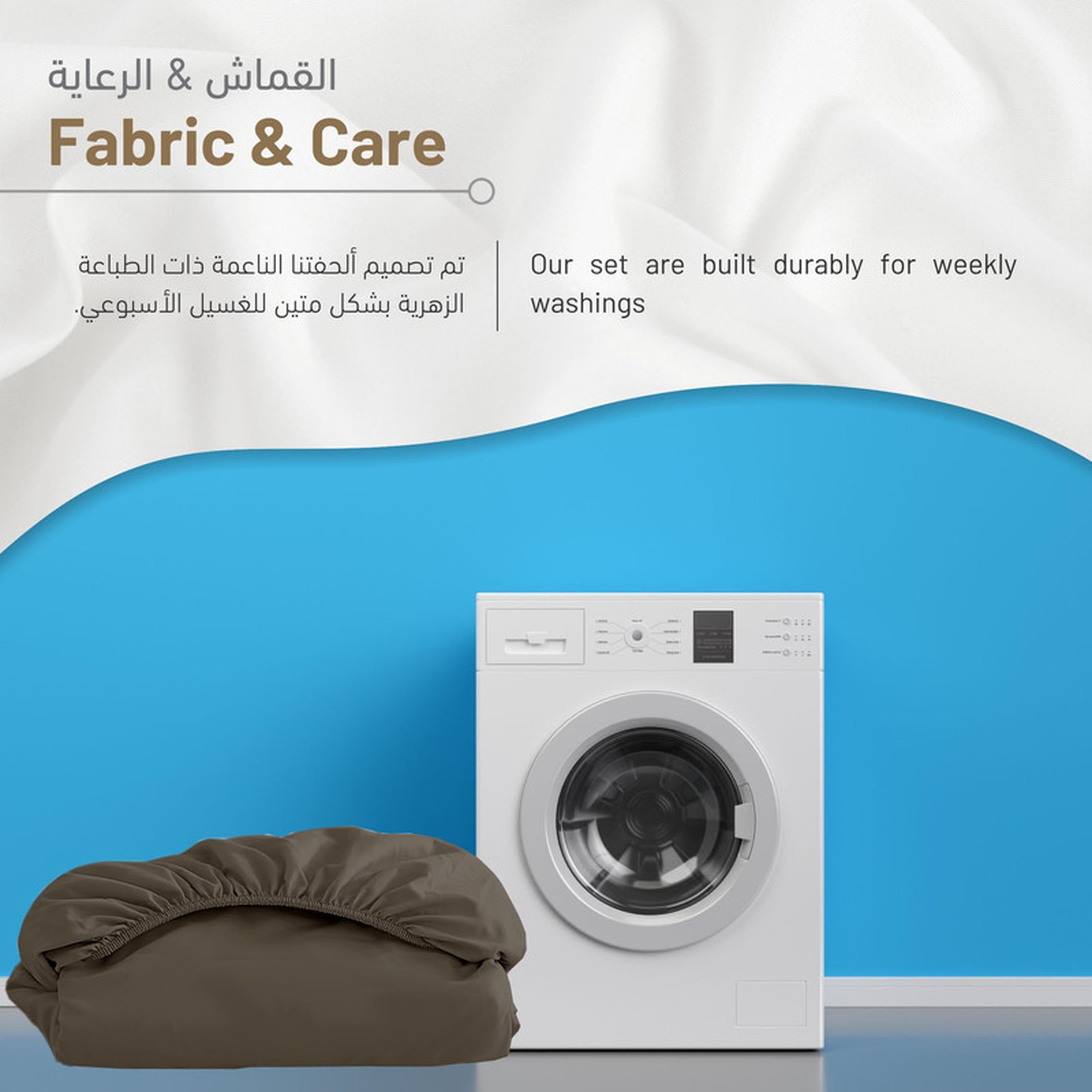 Solid 3-Piece Deep Pocket Super King Fitted Sheet Set - 200x200 cms-household-bedding-sheetsandpillowcases-fittedsheets-image-7