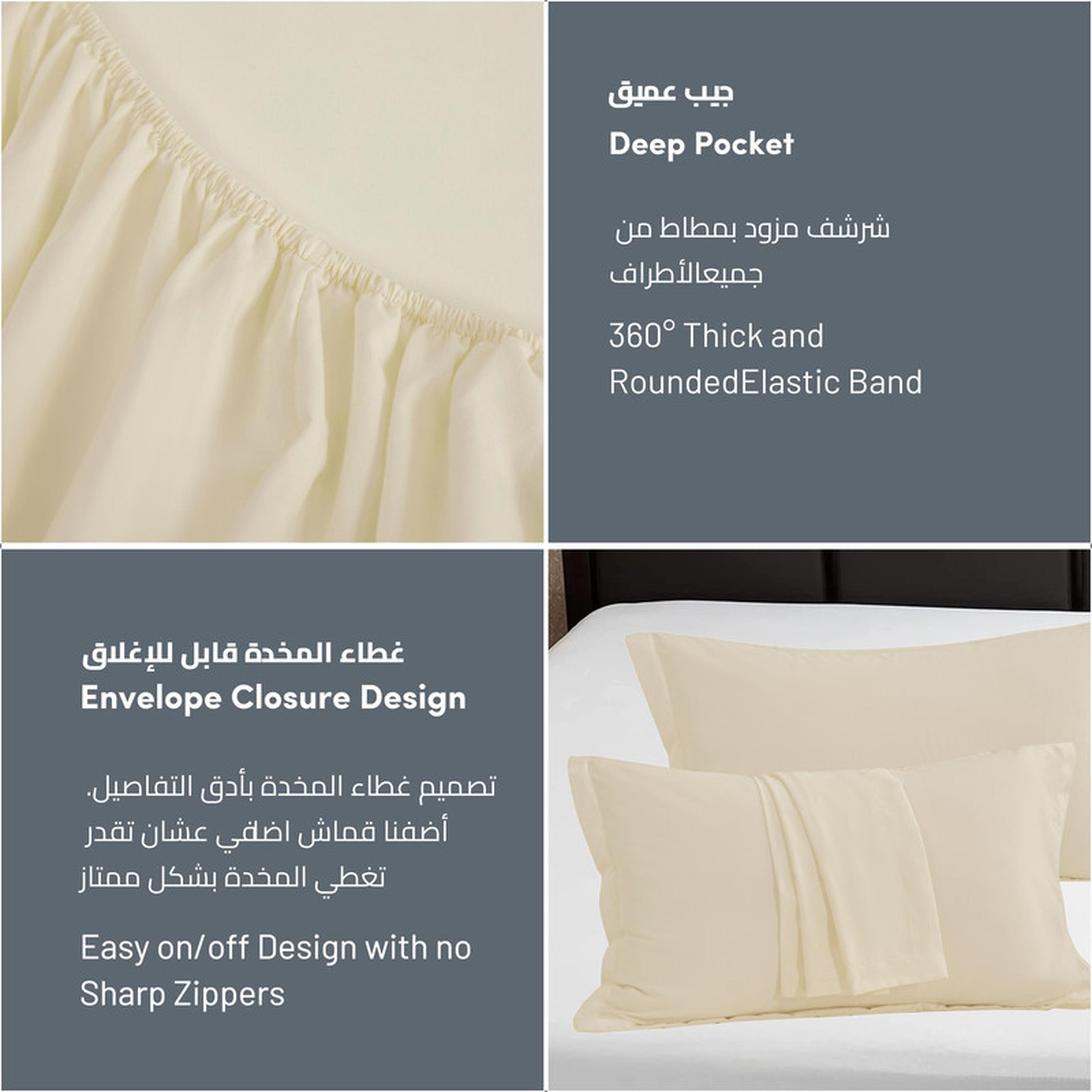 Deep Pocket 2-Piece Twin Fitted Sheet Set - 120x200 cms-household-bedding-sheetsandpillowcases-fittedsheets-image-6