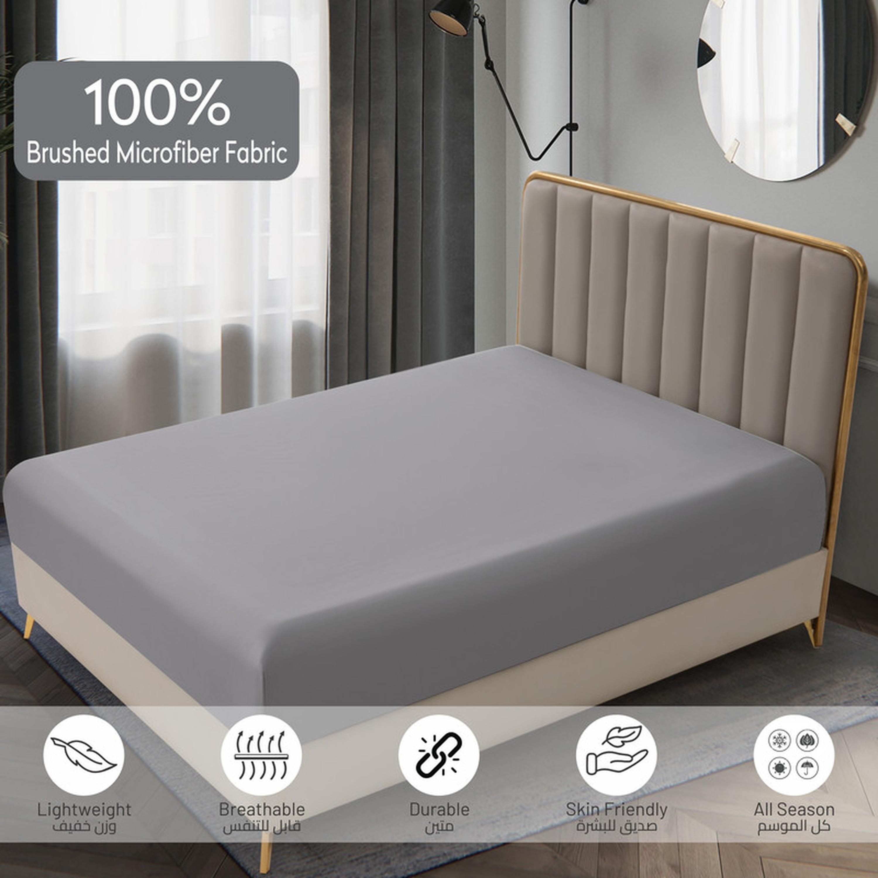 طقم شرشف مطاطي توين بجيب عميق من قطعتين من دونتيلا - 120x200 سم-household-bedding-sheetsandpillowcases-fittedsheets-image-5