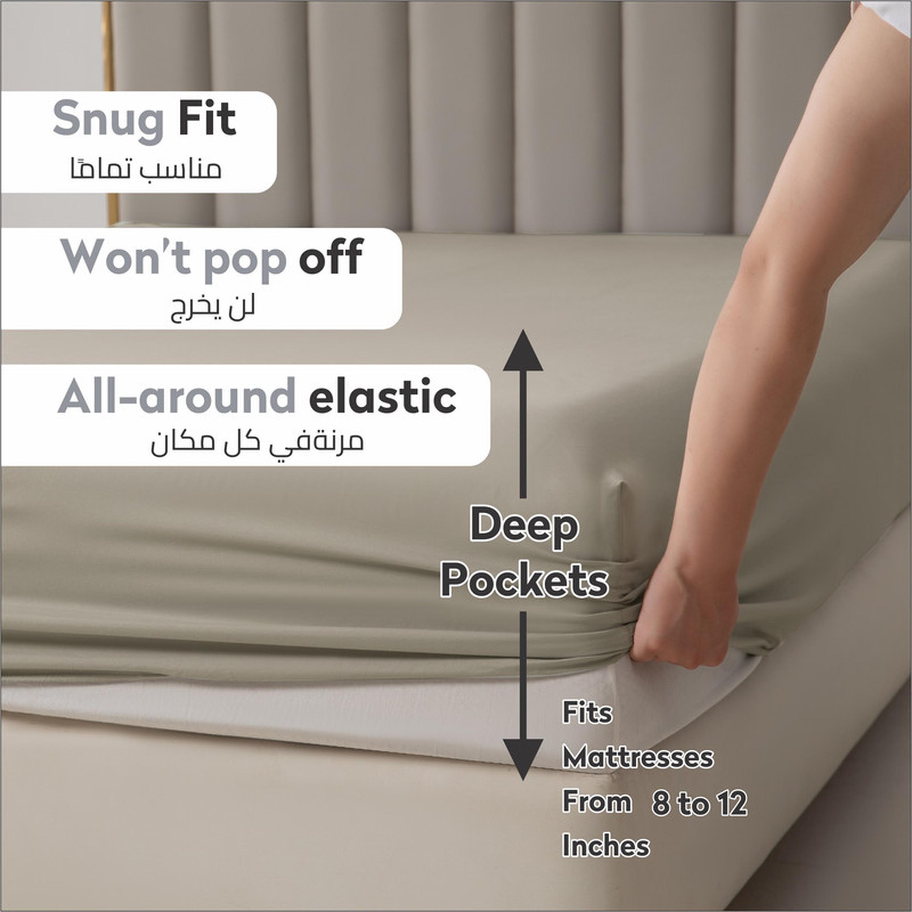 Deep Pocket 2-Piece Twin Fitted Sheet Set - 120x200 cms-household-bedding-sheetsandpillowcases-fittedsheets-image-2