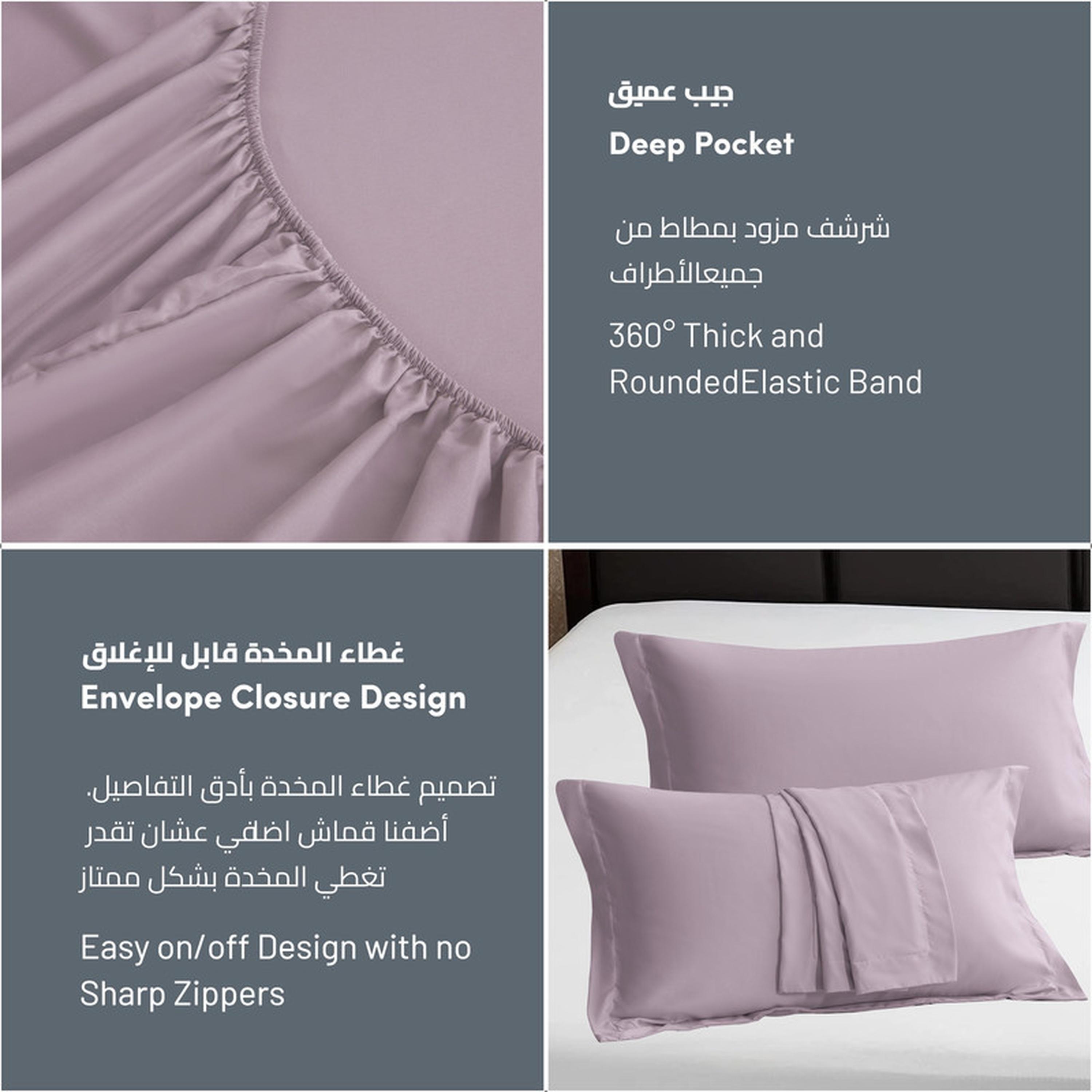 Deep Pocket 2-Piece Twin Fitted Sheet Set - 120x200 cms-household-bedding-sheetsandpillowcases-fittedsheets-image-6