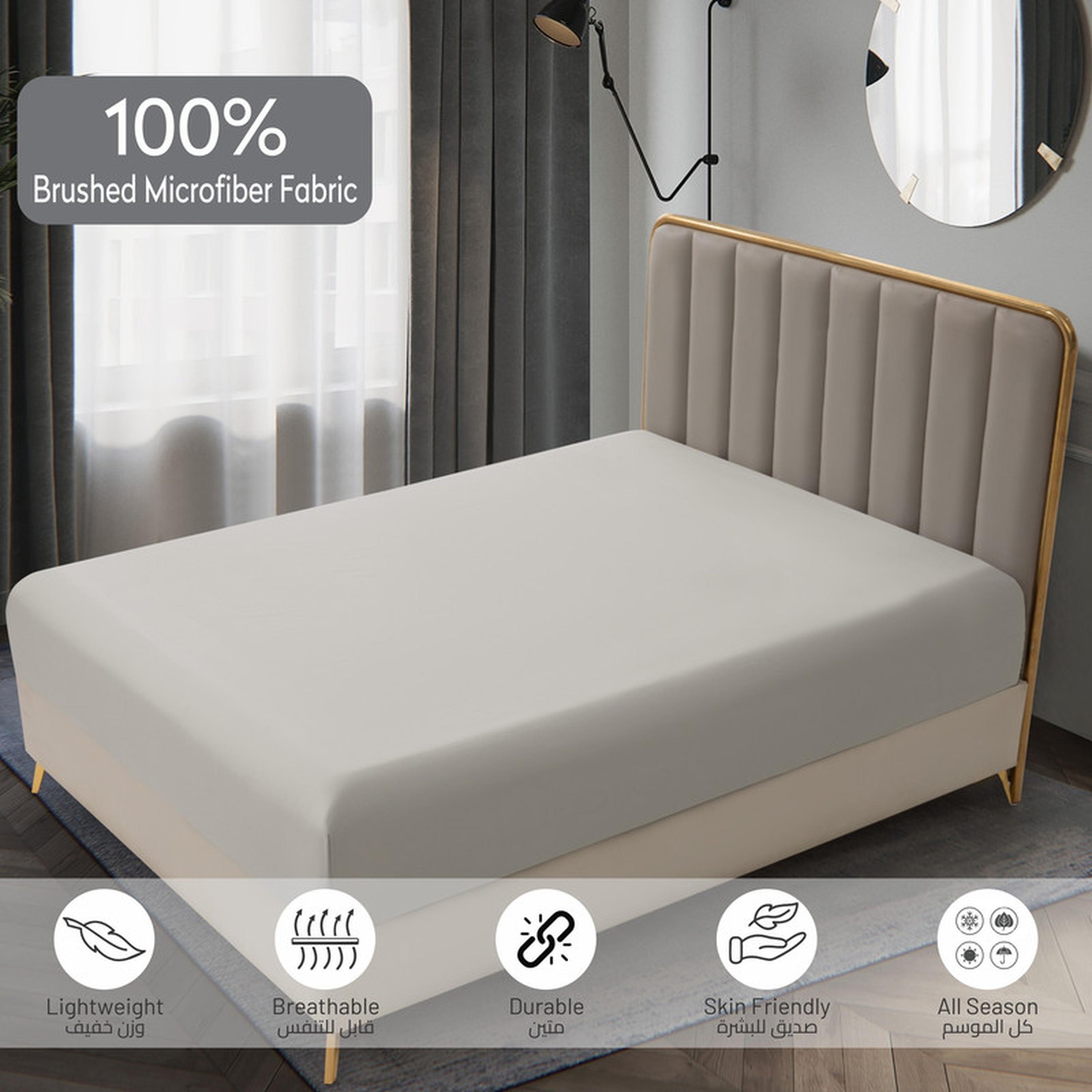 Deep Pocket 2-Piece Twin Fitted Sheet Set - 120x200 cms-household-bedding-sheetsandpillowcases-fittedsheets-image-5