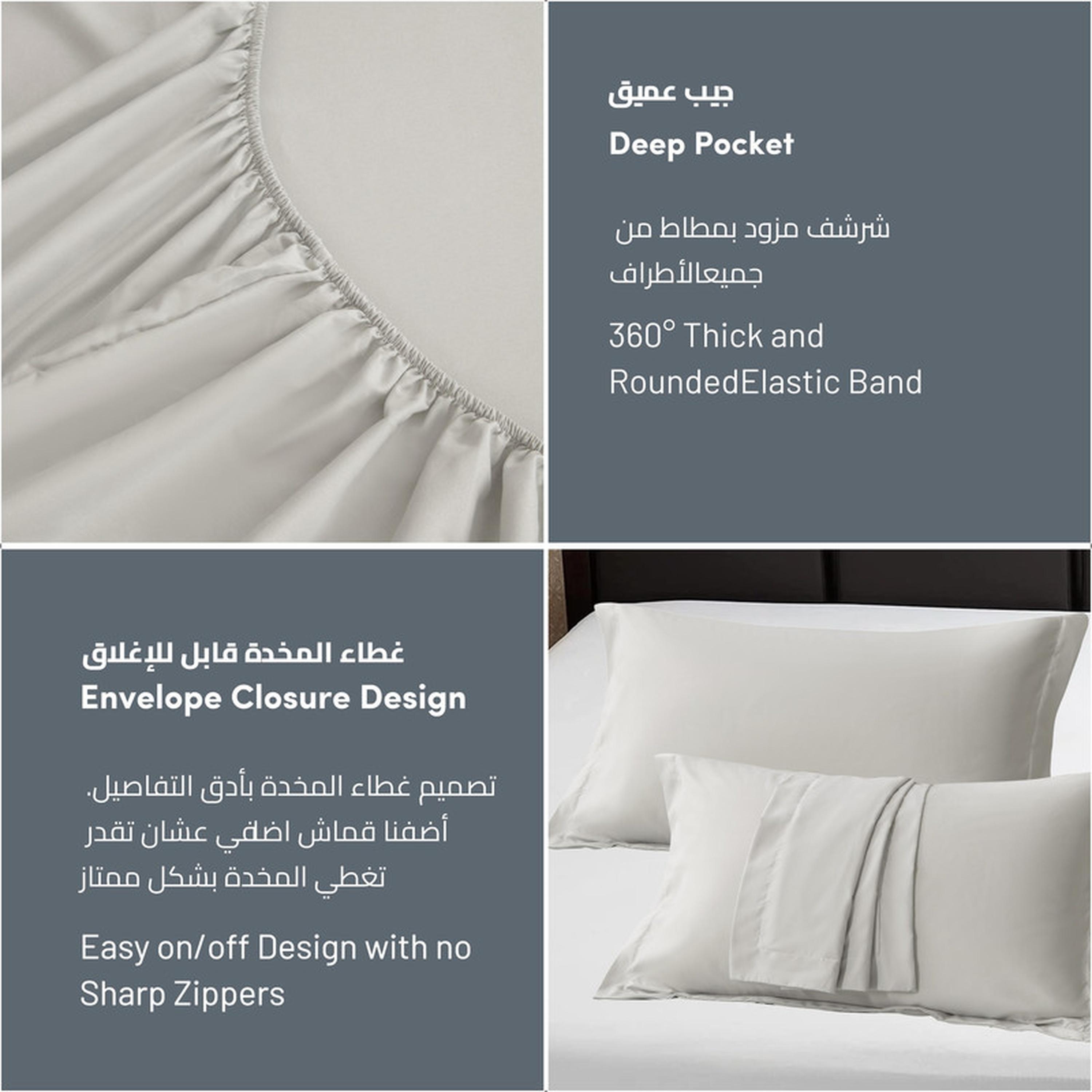 Deep Pocket 2-Piece Twin Fitted Sheet Set - 120x200 cms-household-bedding-sheetsandpillowcases-fittedsheets-image-6