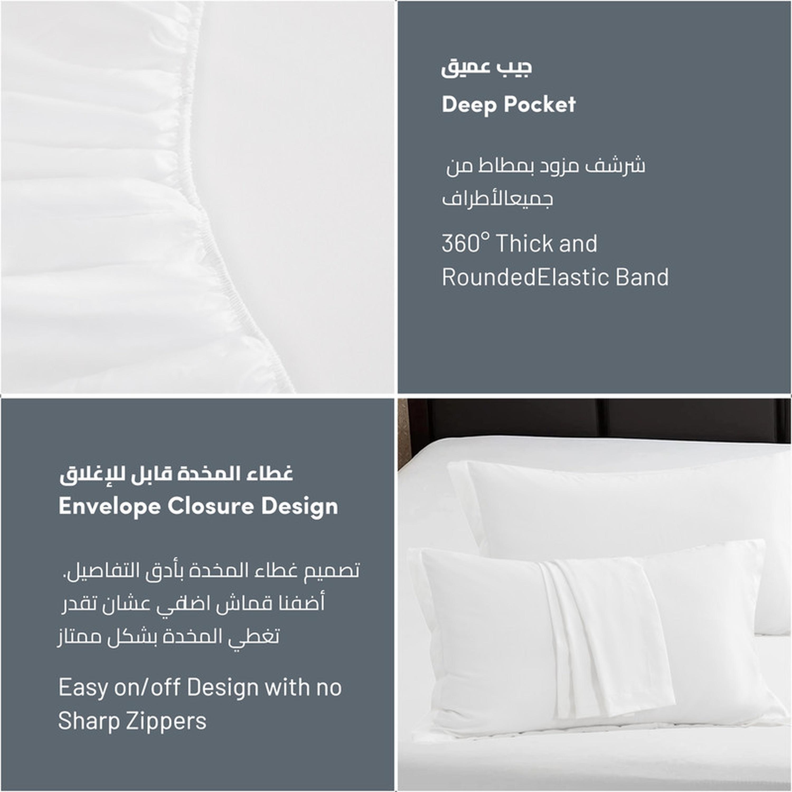 Solid 3-Piece Queen Fitted Sheet Set - 150x200 cms-household-bedding-sheetsandpillowcases-fittedsheets-image-6