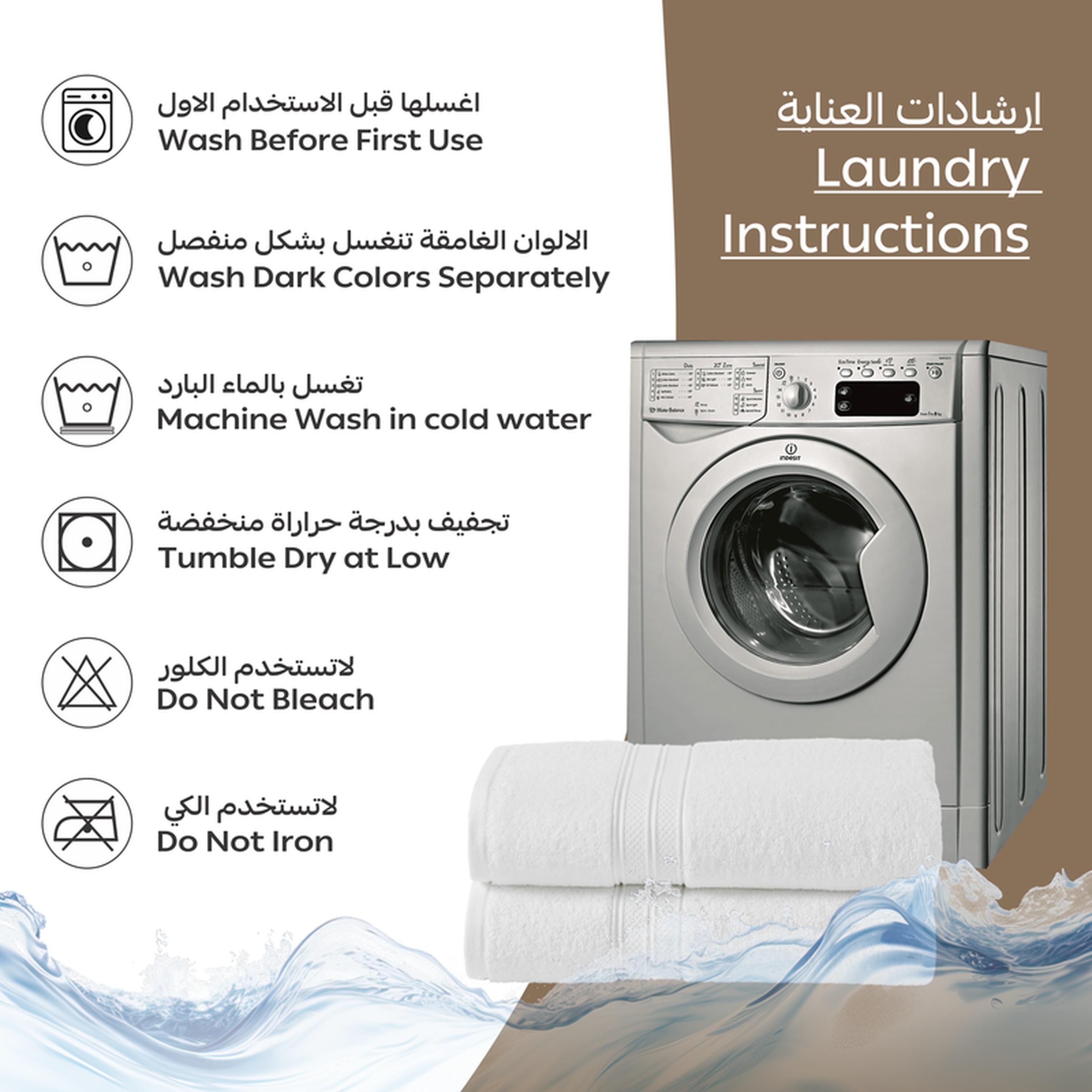 Solid 2-Piece 600 GSM Combed Cotton Bath Towel Set - 70x140 cms-household-bathandlaundry-bathlinen-towels-image-2