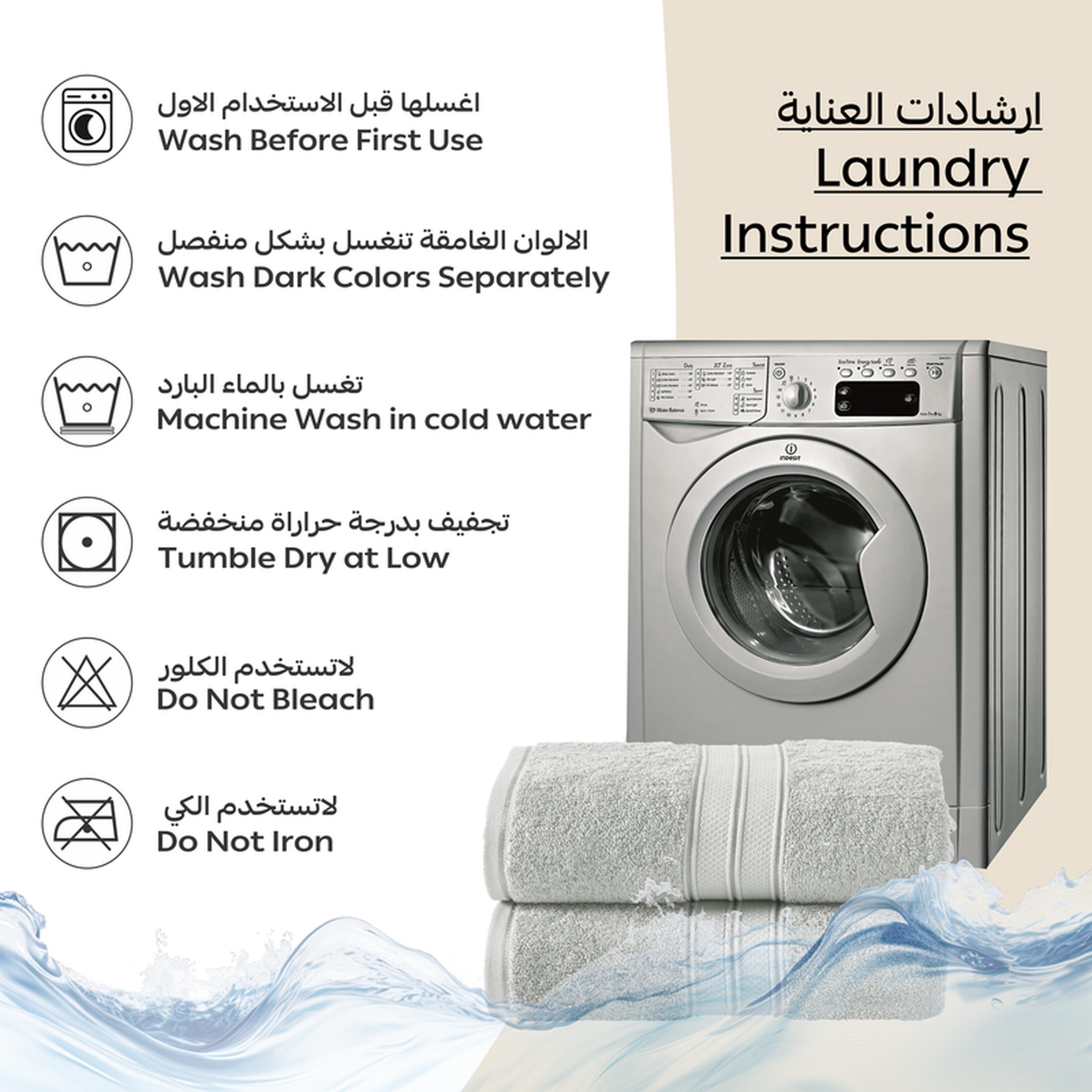 Solid 2-Piece 600 GSM Combed Cotton Bath Towel Set - 70x140 cms-household-bathandlaundry-bathlinen-towels-image-2