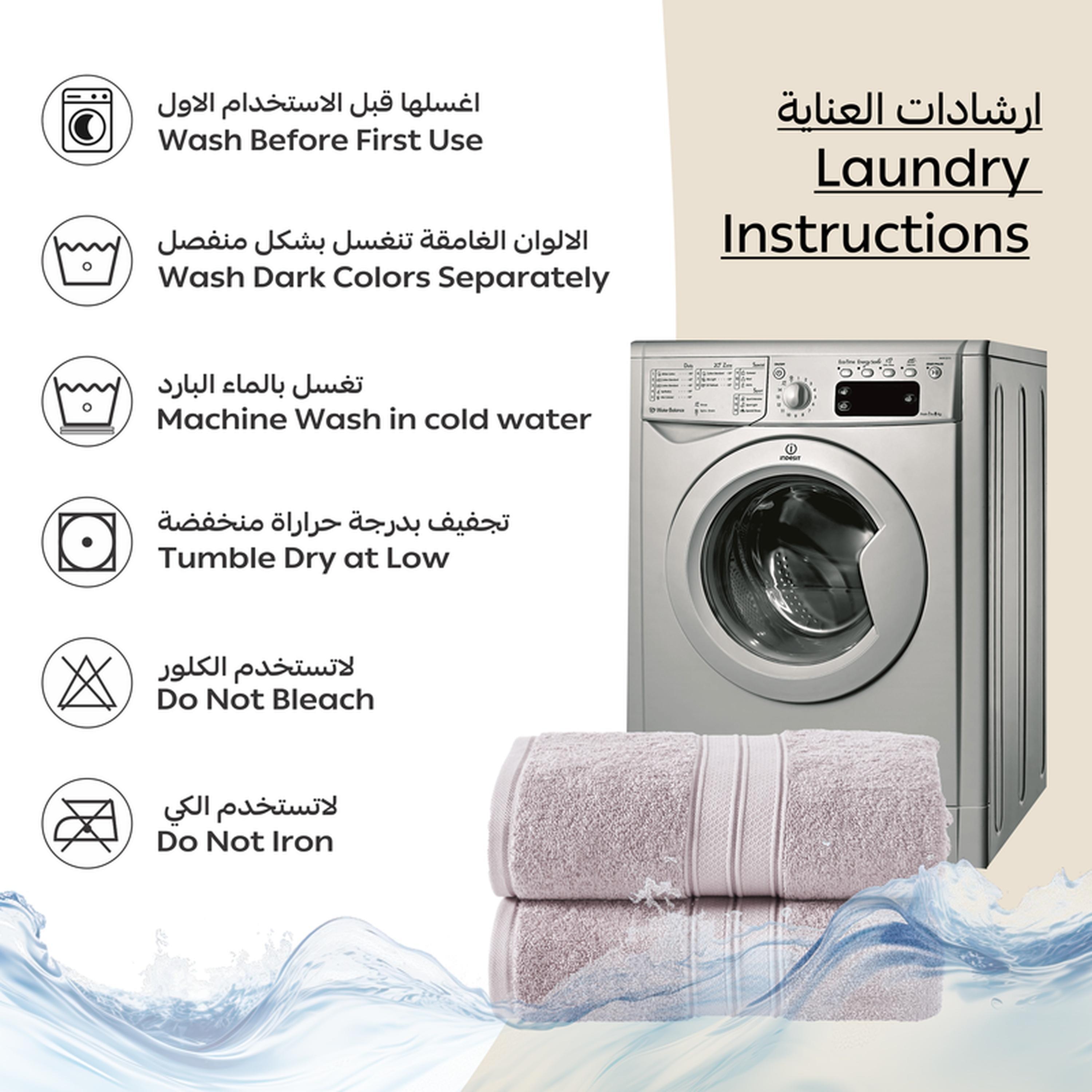 Solid 2-Piece 600 GSM Combed Cotton Bath Towel Set - 70x140 cms-household-bathandlaundry-bathlinen-towels-image-2
