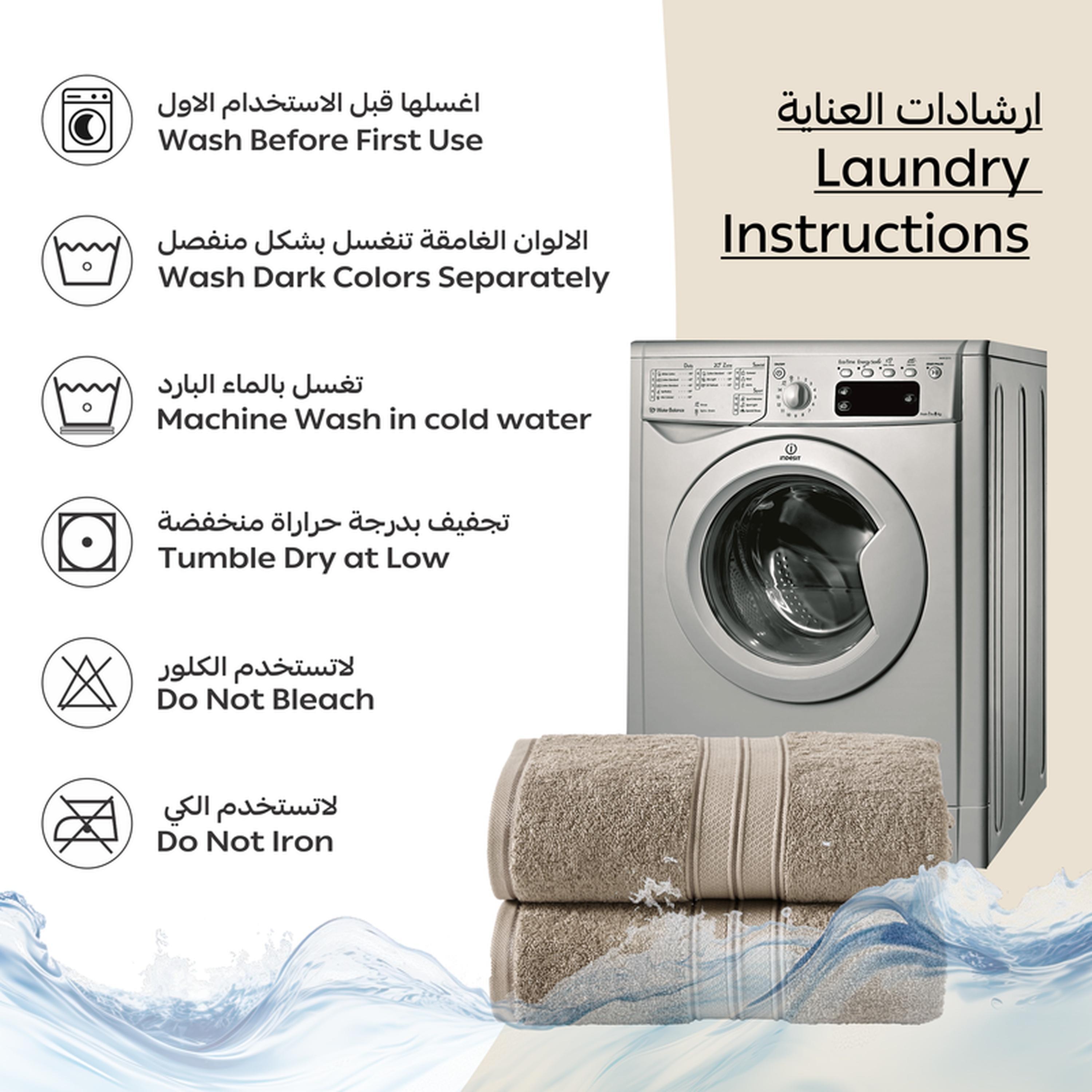 Solid 2-Piece 600 GSM Combed Cotton Bath Towel Set - 70x140 cms-household-bathandlaundry-bathlinen-towels-image-2