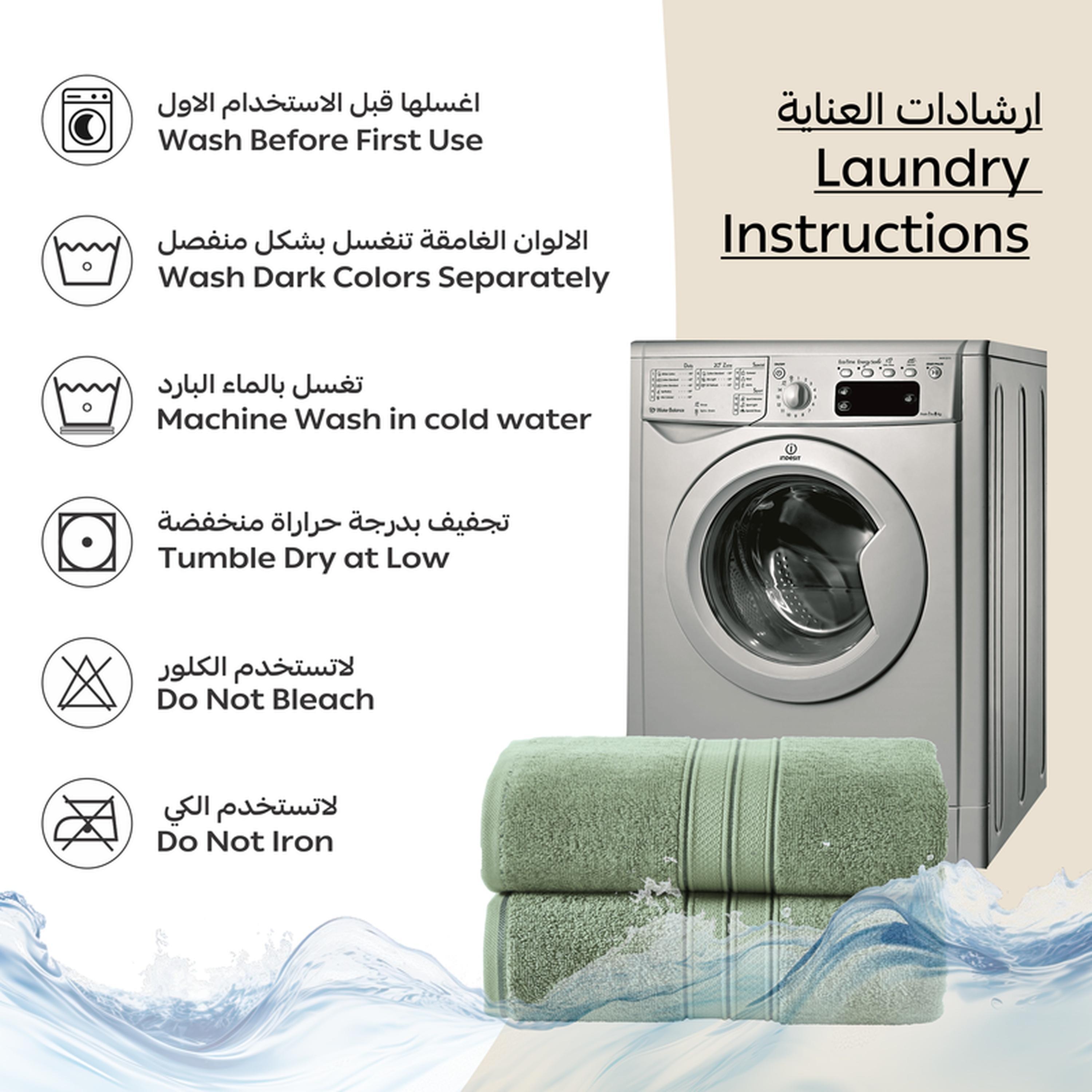 Solid 2-Piece 600 GSM Combed Cotton Bath Towel Set - 70x140 cms-household-bathandlaundry-bathlinen-towels-image-2