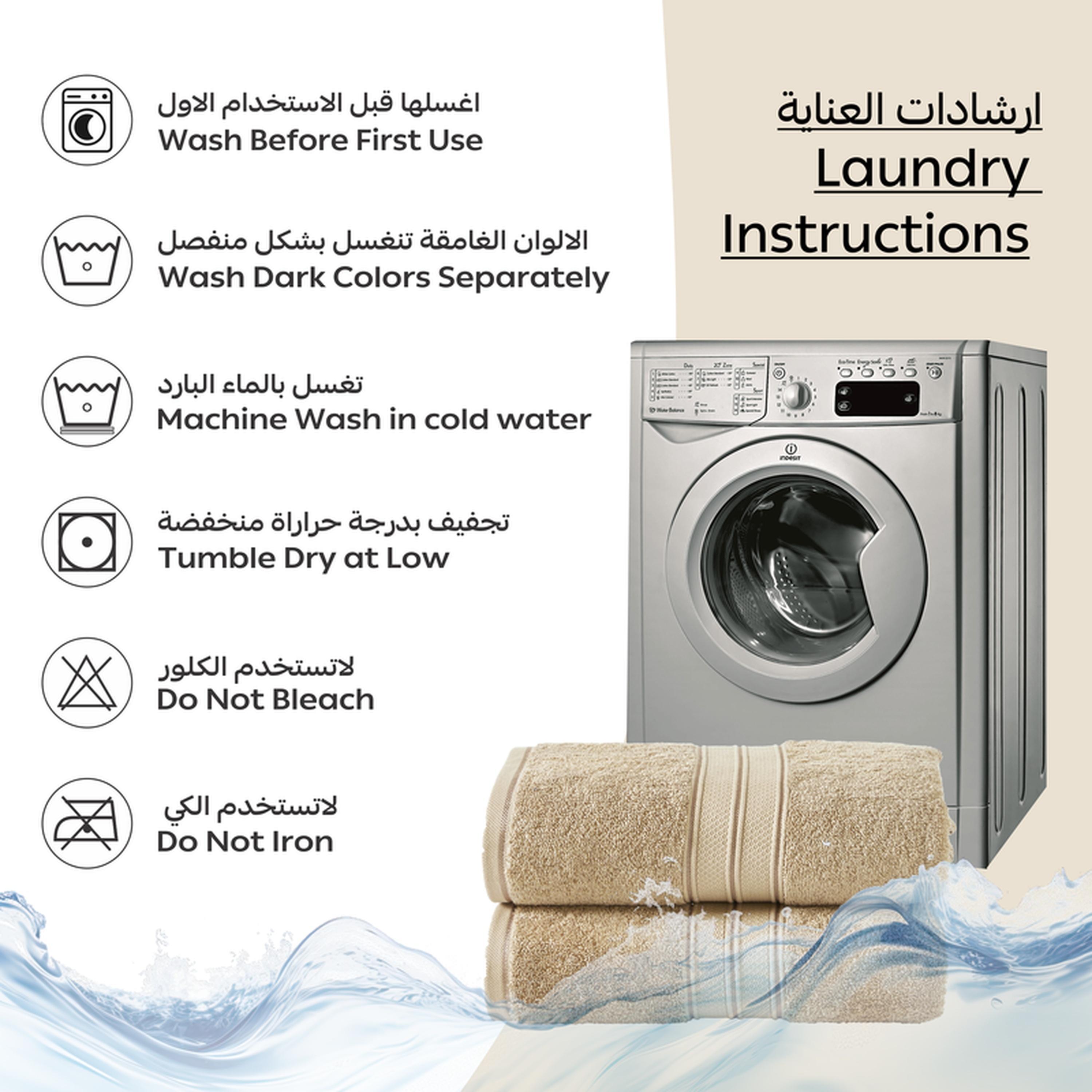 Solid 2-Piece 600 GSM Combed Cotton Bath Towel Set - 70x140 cms-household-bathandlaundry-bathlinen-towels-image-2