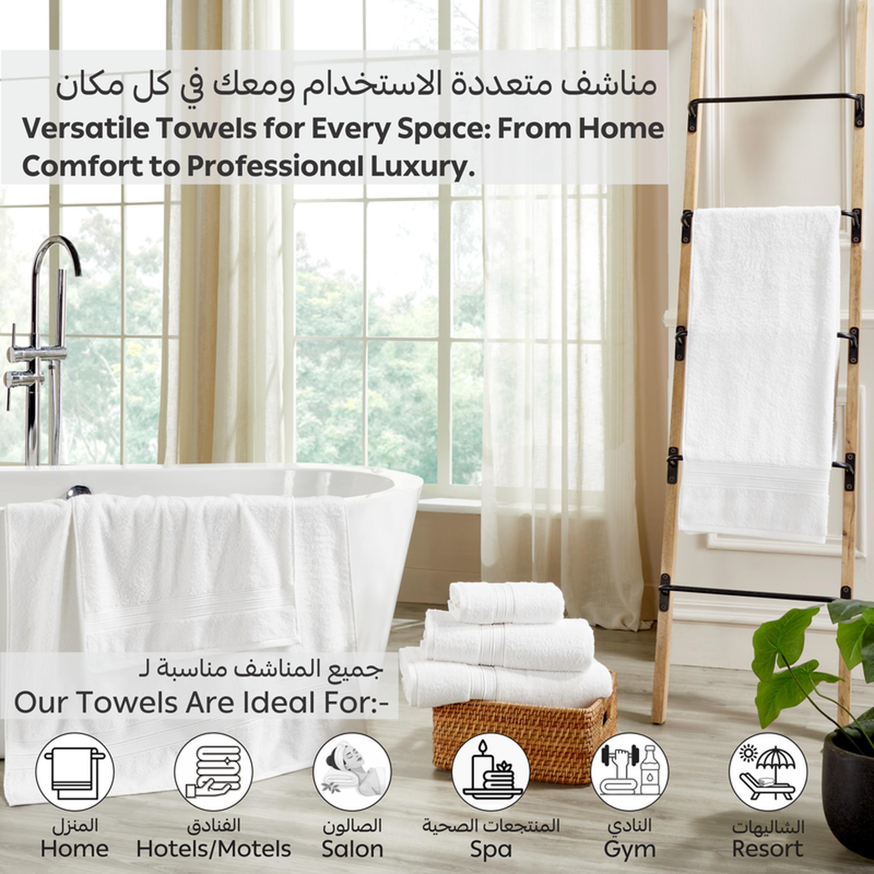 طقم مناشف يد قطن ممشط فاخر 600 جرام لكل متر مربع قطعتين من دونتيلا - 50×90 سم-household-bathandlaundry-bathlinen-towels-image-3