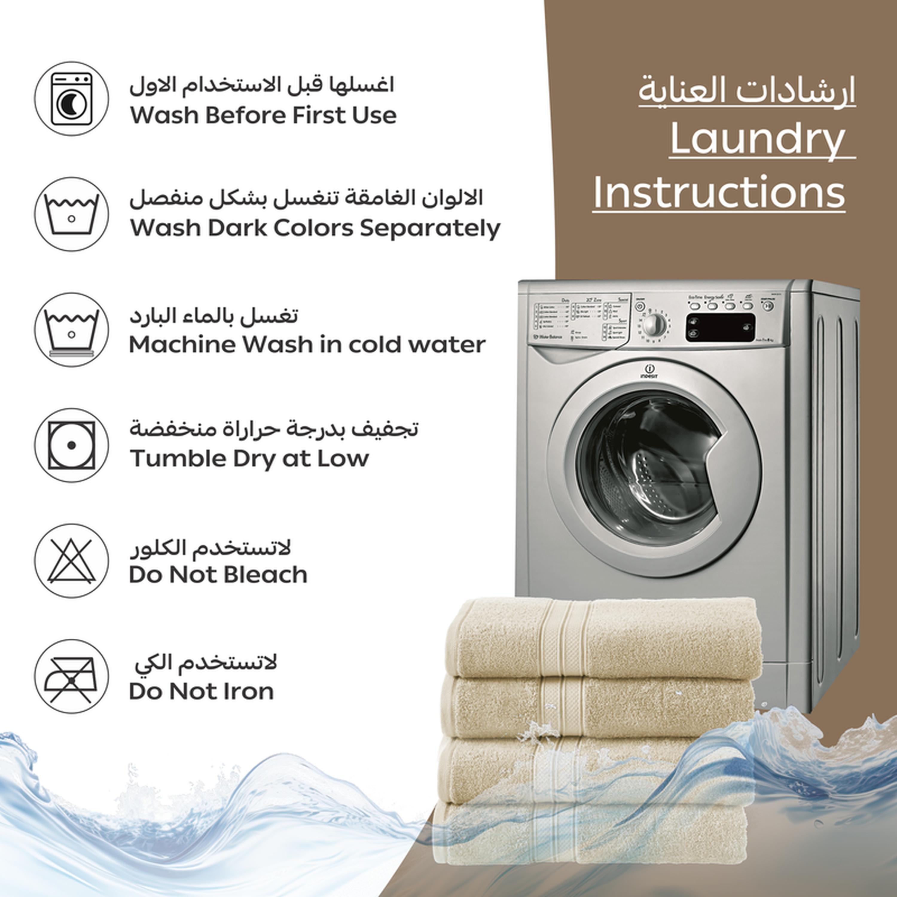 Solid 4-Piece Combed Cotton Hand Towel Set - 50x90 cms-household-bathandlaundry-bathlinen-towels-image-2