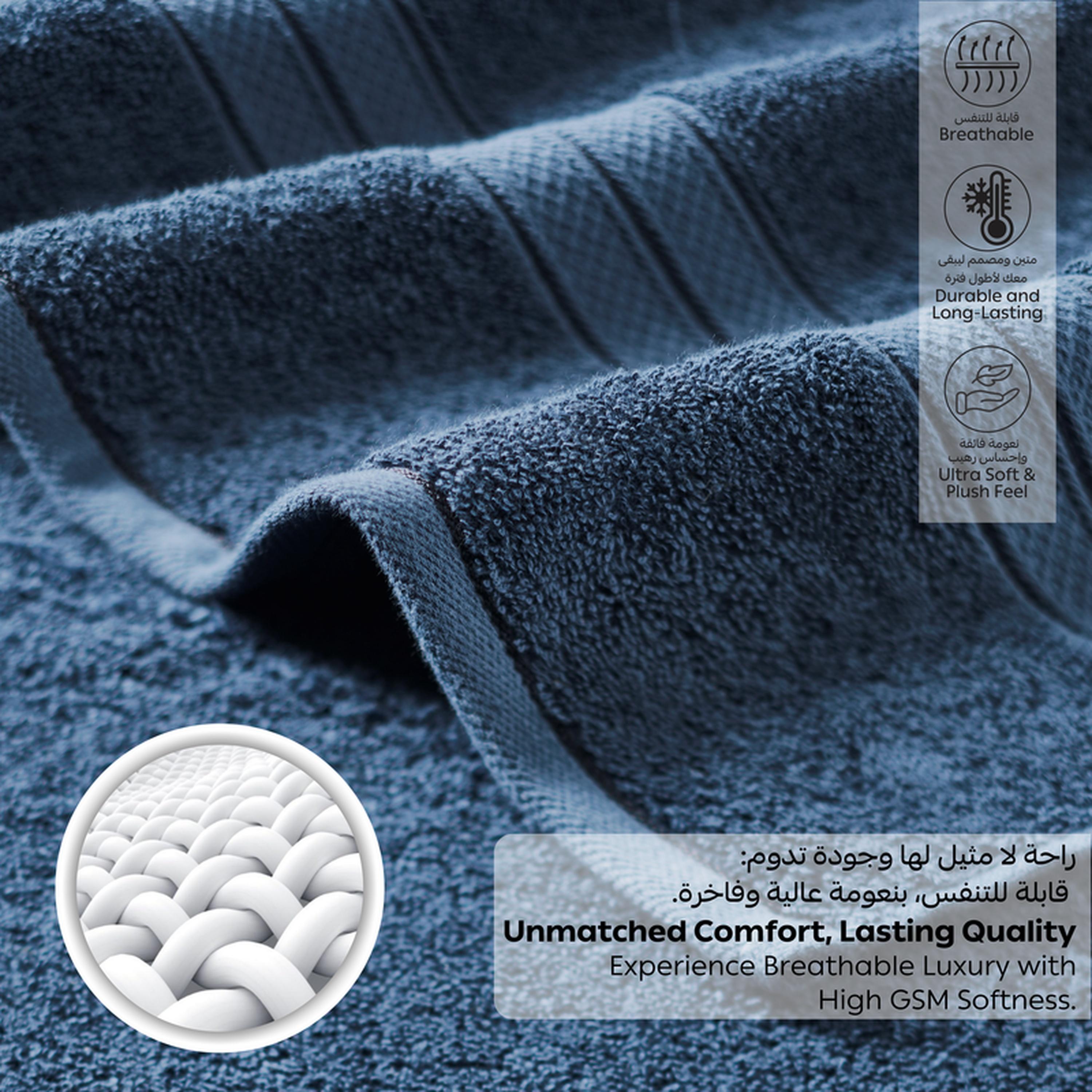 Solid 4-Piece Combed Cotton Hand Towel Set - 50x90 cms-household-bathandlaundry-bathlinen-towels-image-4