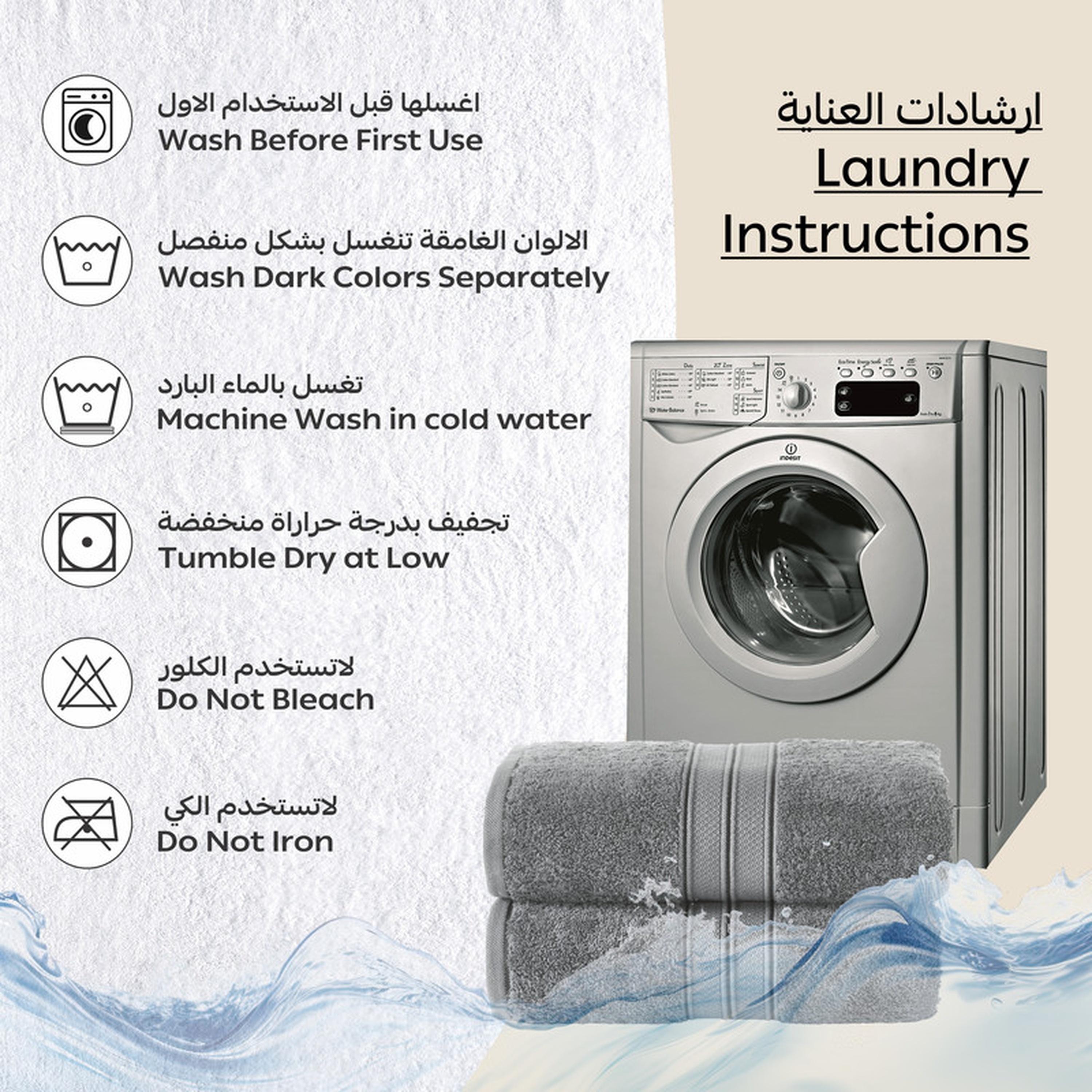 Solid 2-Piece Combed Cotton Bath Sheet Set - 85x172 cms-household-bathandlaundry-bathlinen-towels-image-2