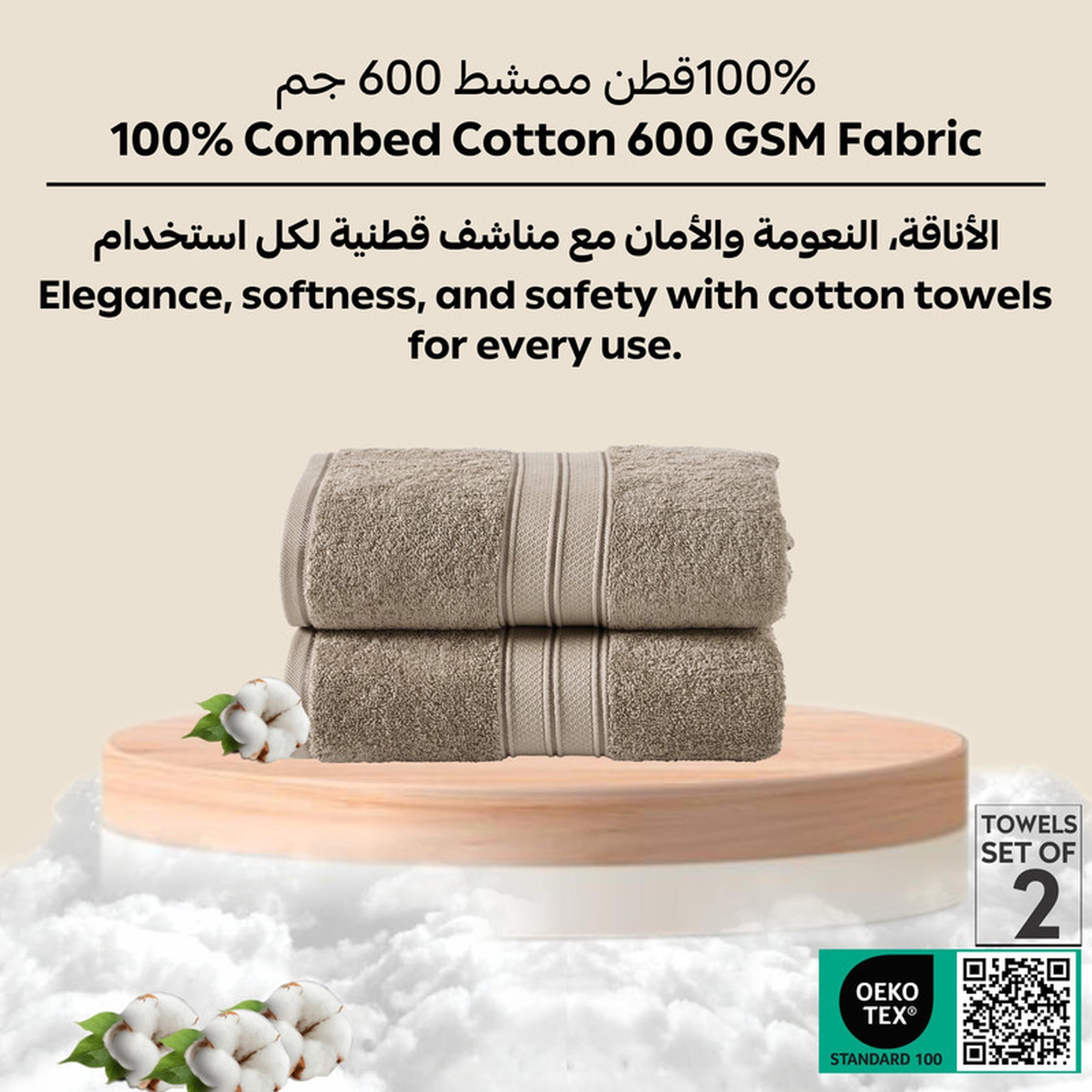 Solid 2-Piece Combed Cotton Bath Sheet Set - 85x172 cms-household-bathandlaundry-bathlinen-towels-image-6