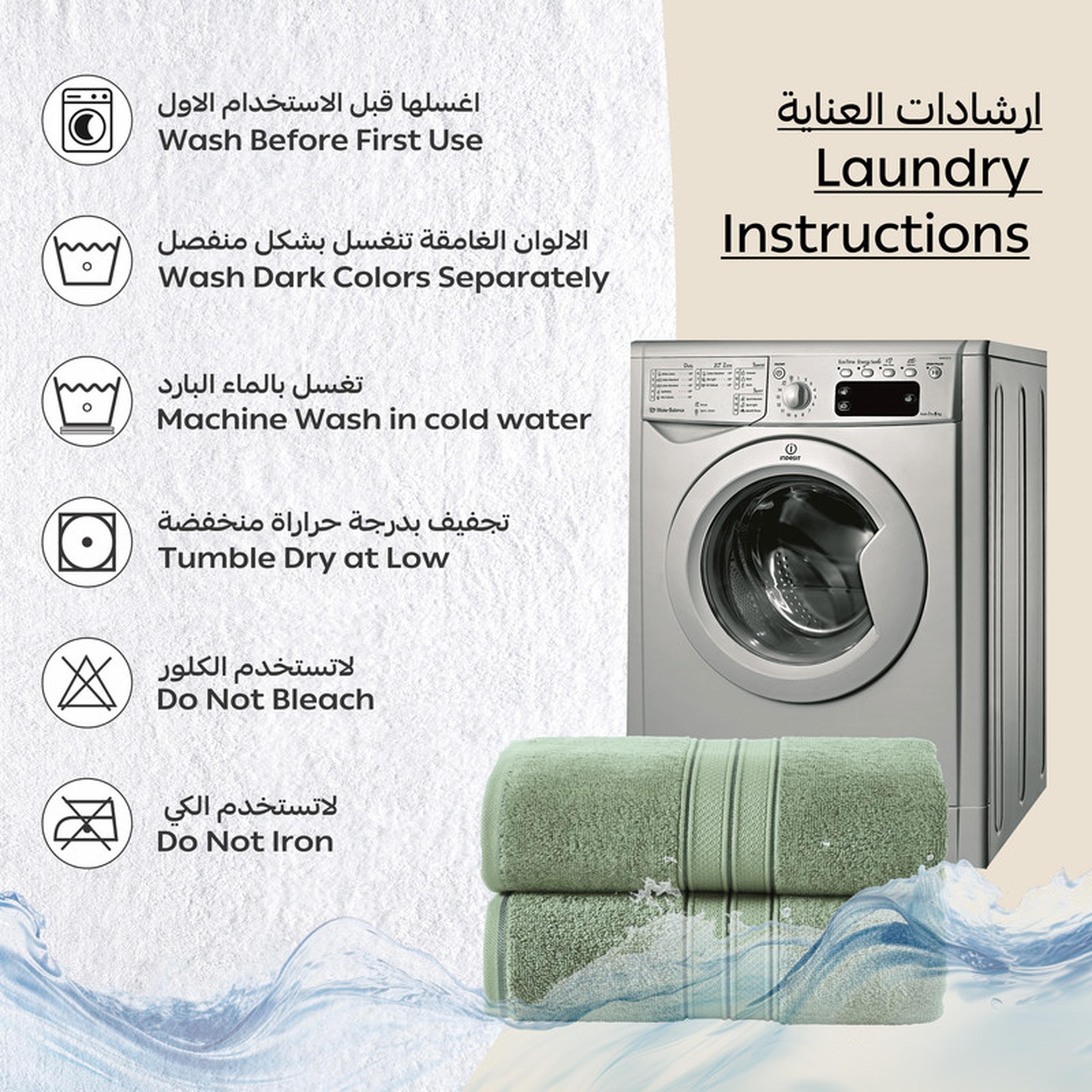 Solid 2-Piece Combed Cotton Bath Sheet Set - 85x172 cms-household-bathandlaundry-bathlinen-towels-image-2