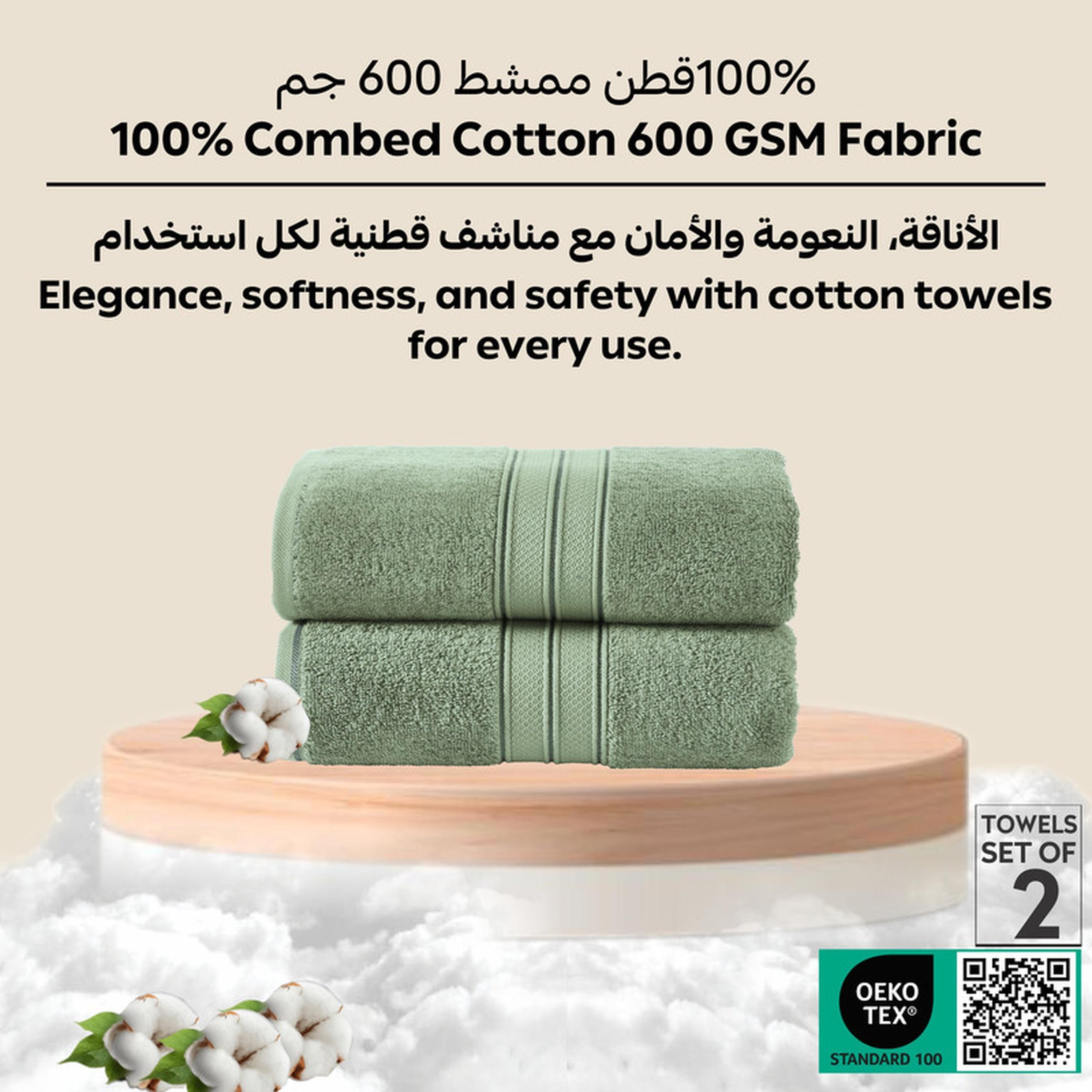 Solid 2-Piece Combed Cotton Bath Sheet Set - 85x172 cms-household-bathandlaundry-bathlinen-towels-image-6