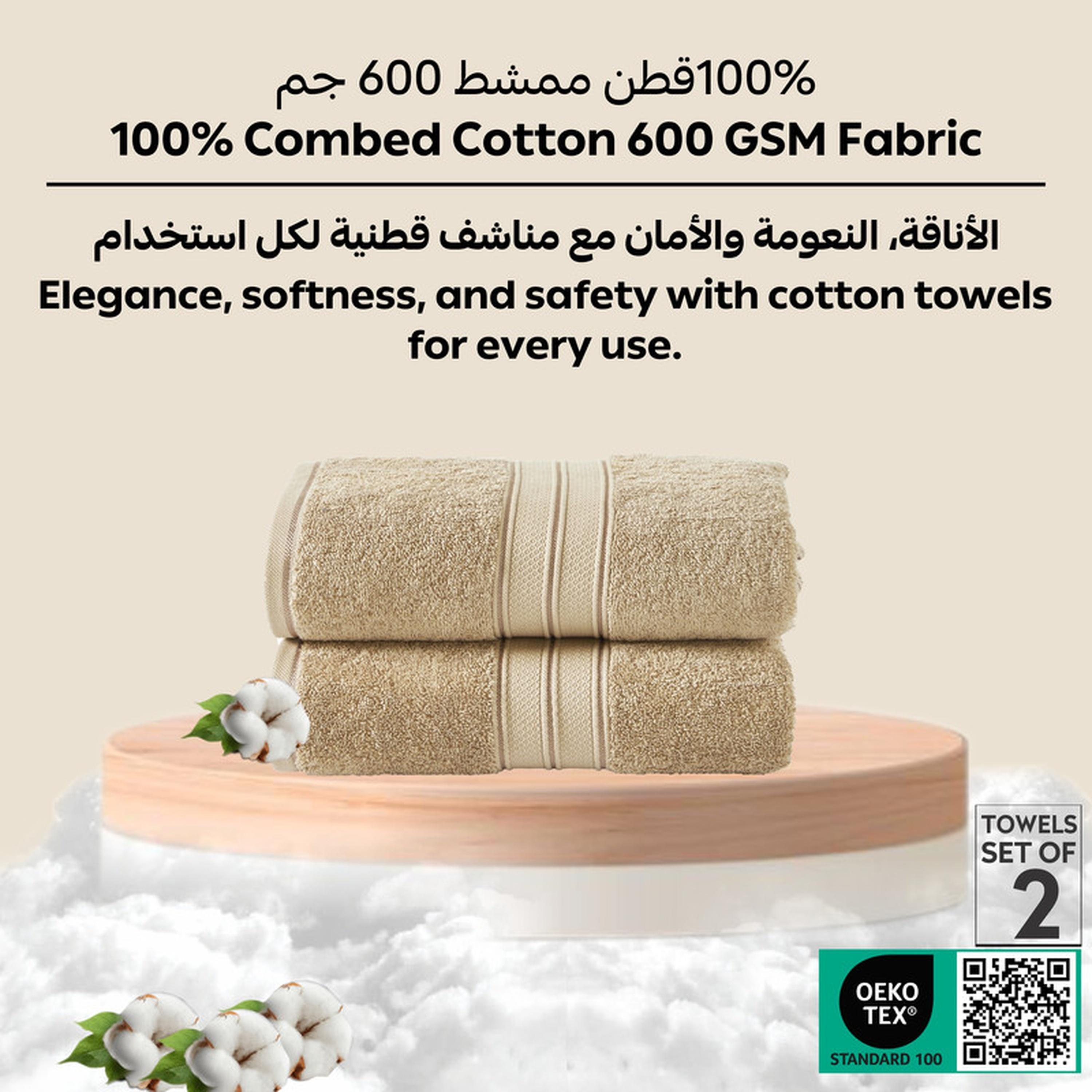 Solid 2-Piece Combed Cotton Bath Sheet Set - 85x172 cms-household-bathandlaundry-bathlinen-towels-image-6