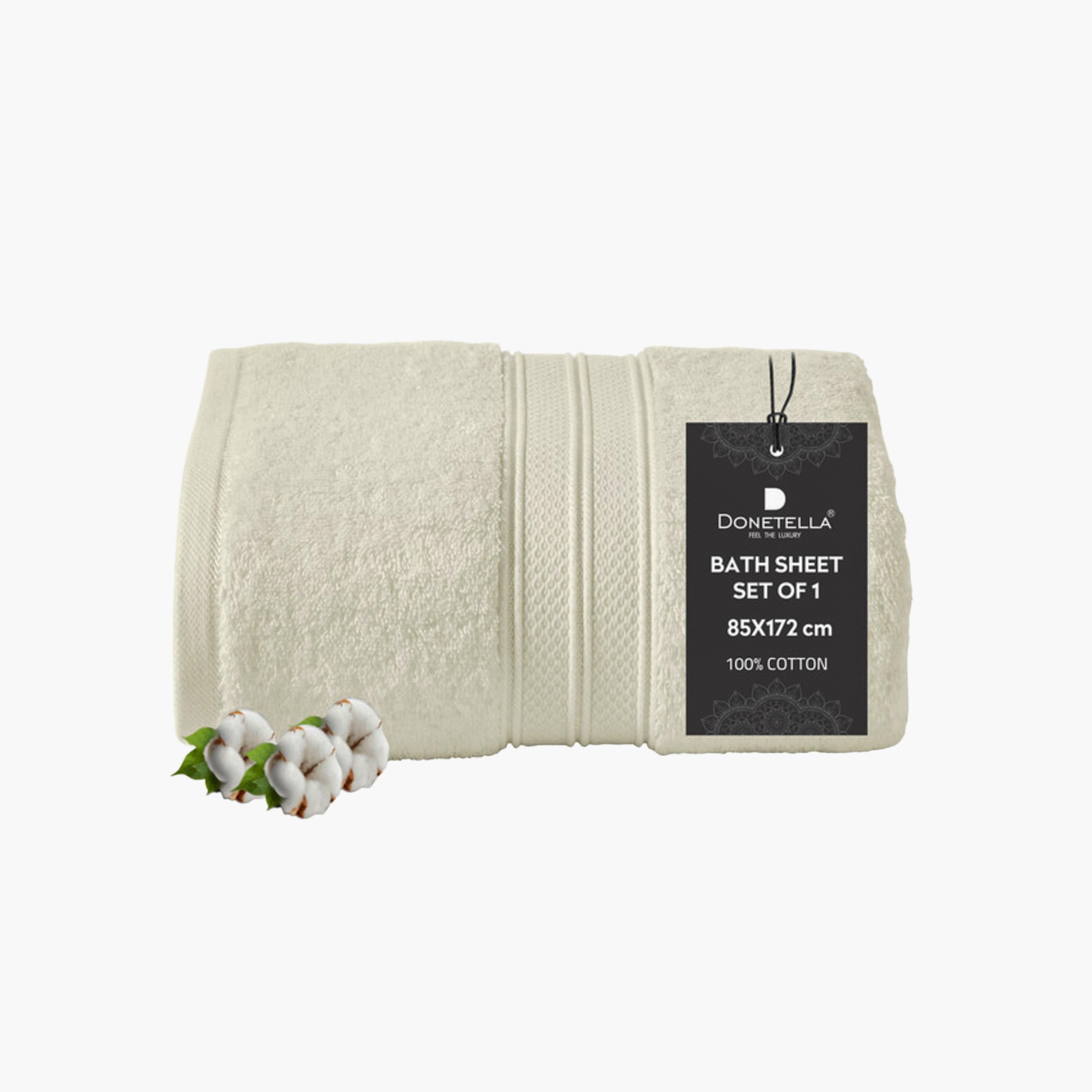 Combed Cotton Bath Sheet - 85x172 cms-household-bathandlaundry-bathlinen-towels-image-1