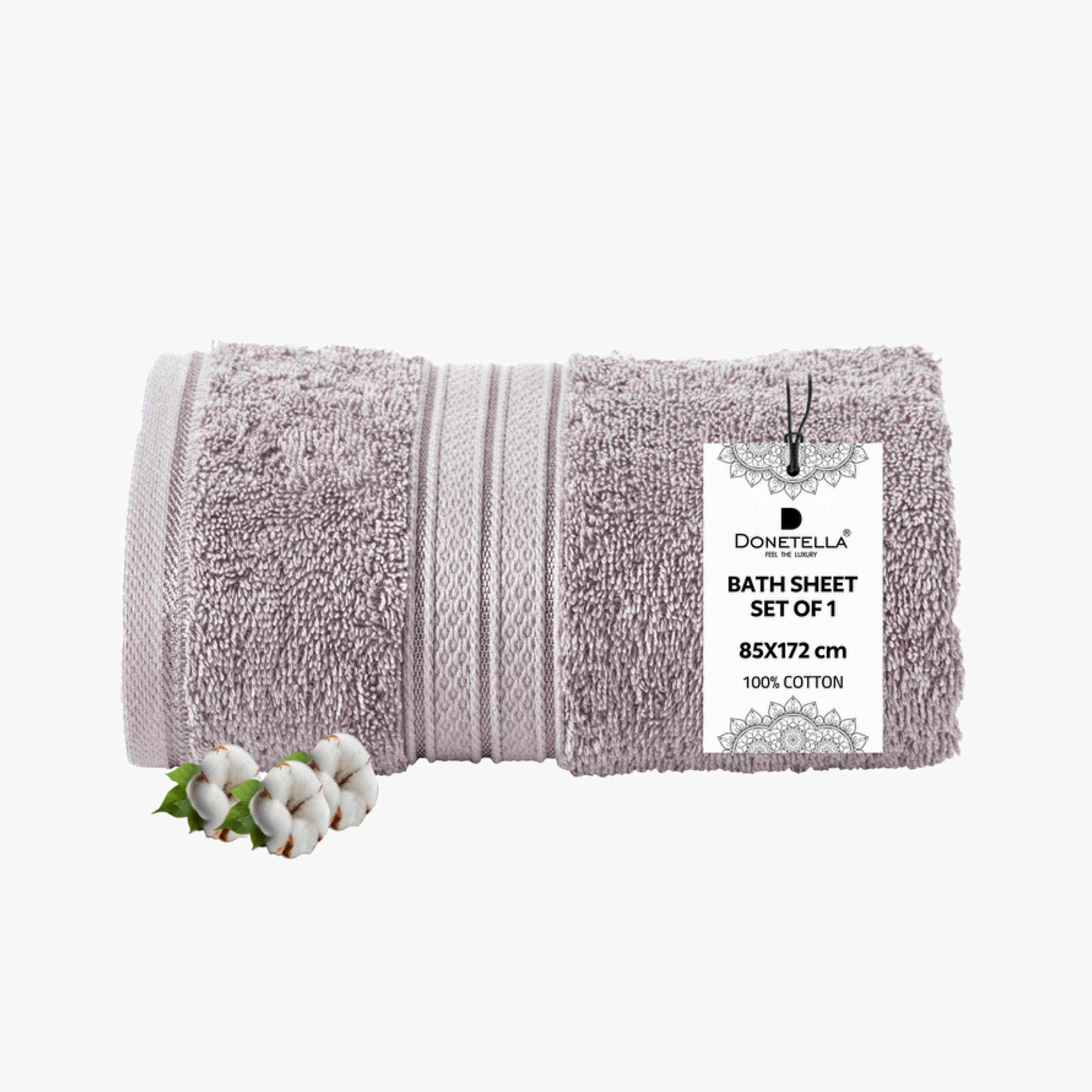 Combed Cotton Bath Sheet - 85x172 cms-household-bathandlaundry-bathlinen-towels-image-1