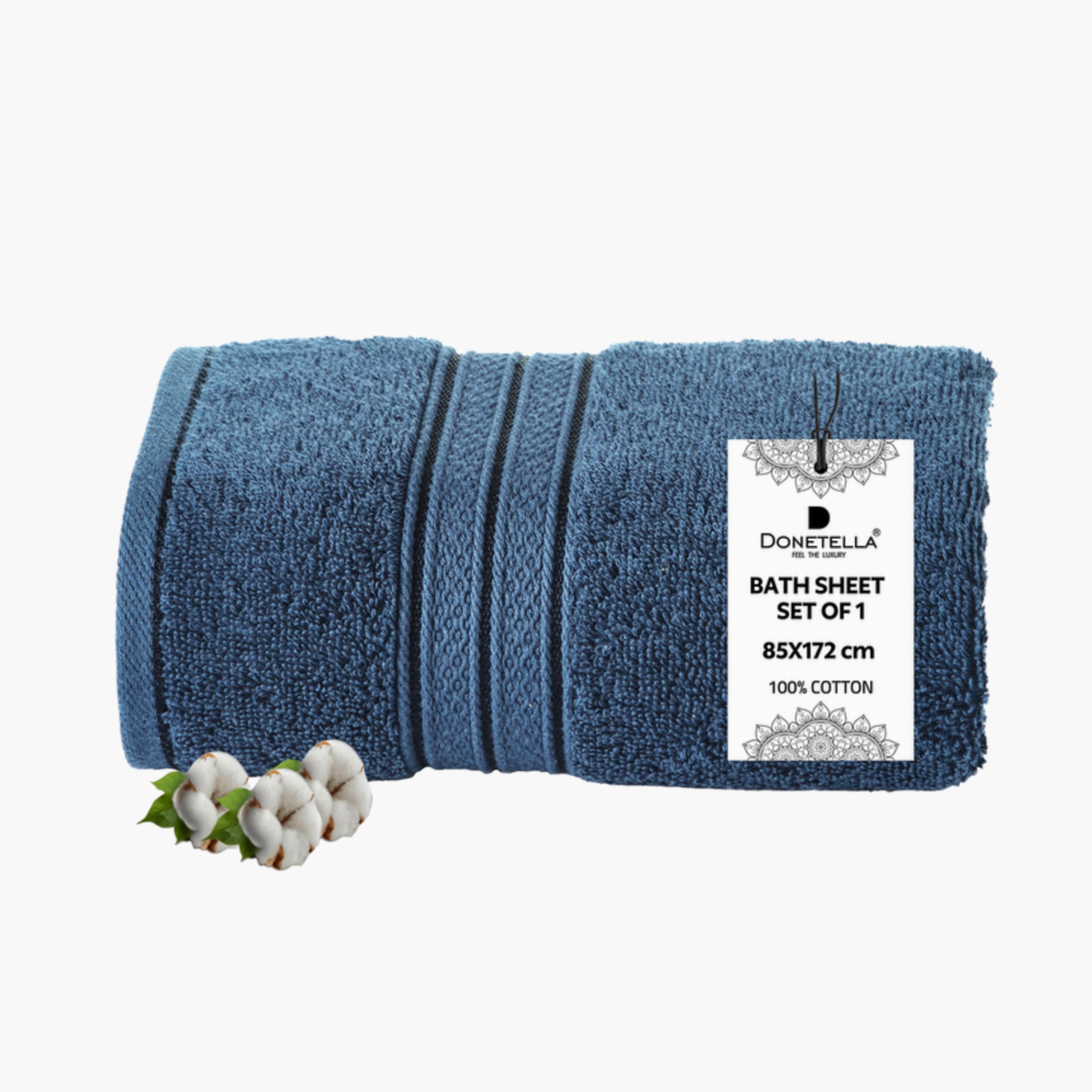 Combed Cotton Bath Sheet - 85x172 cms-household-bathandlaundry-bathlinen-towels-image-1