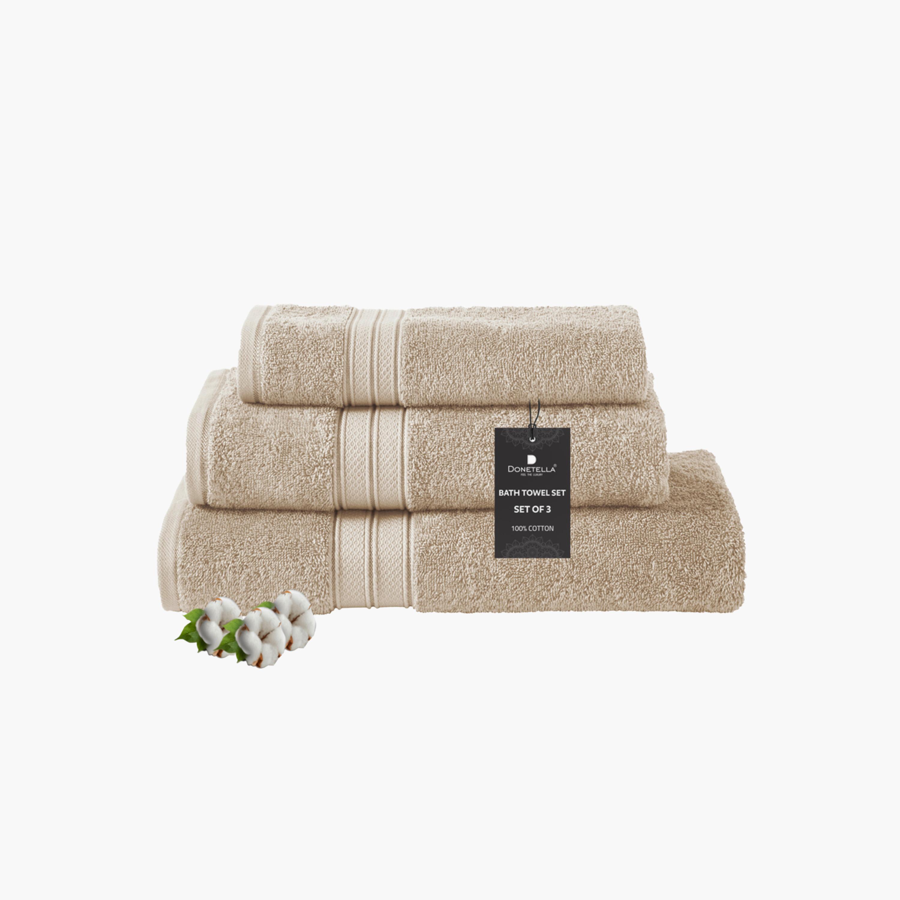 طقم مناشف قطن ممشطة 3 قطع من دونتيلا-household-bathandlaundry-bathlinen-towels-image-7