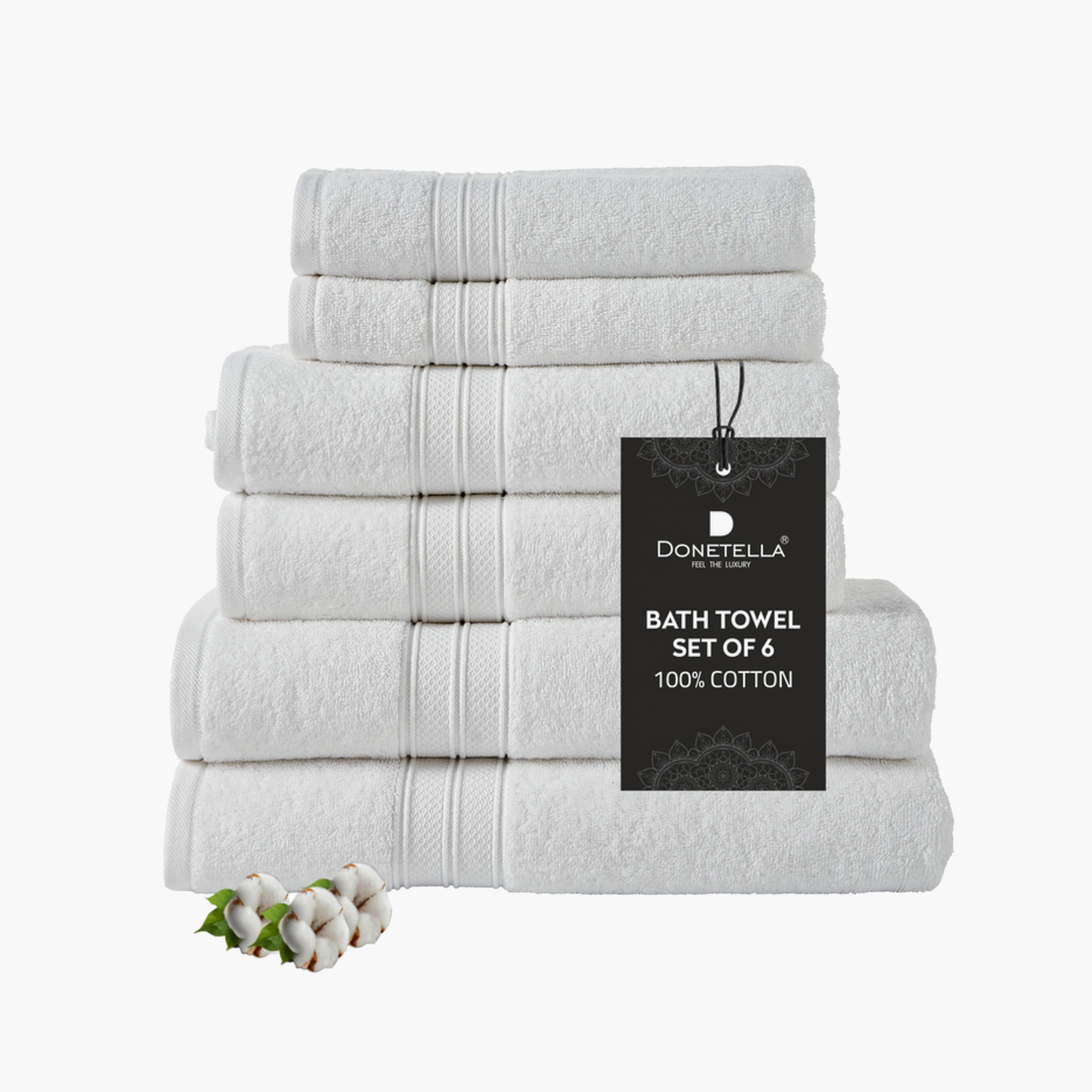 Solid 6-Piece 600 GSM Cotton Bath Sheet with Bath Towel and Hand Towel Set-household-bathandlaundry-bathlinen-towels-image-1