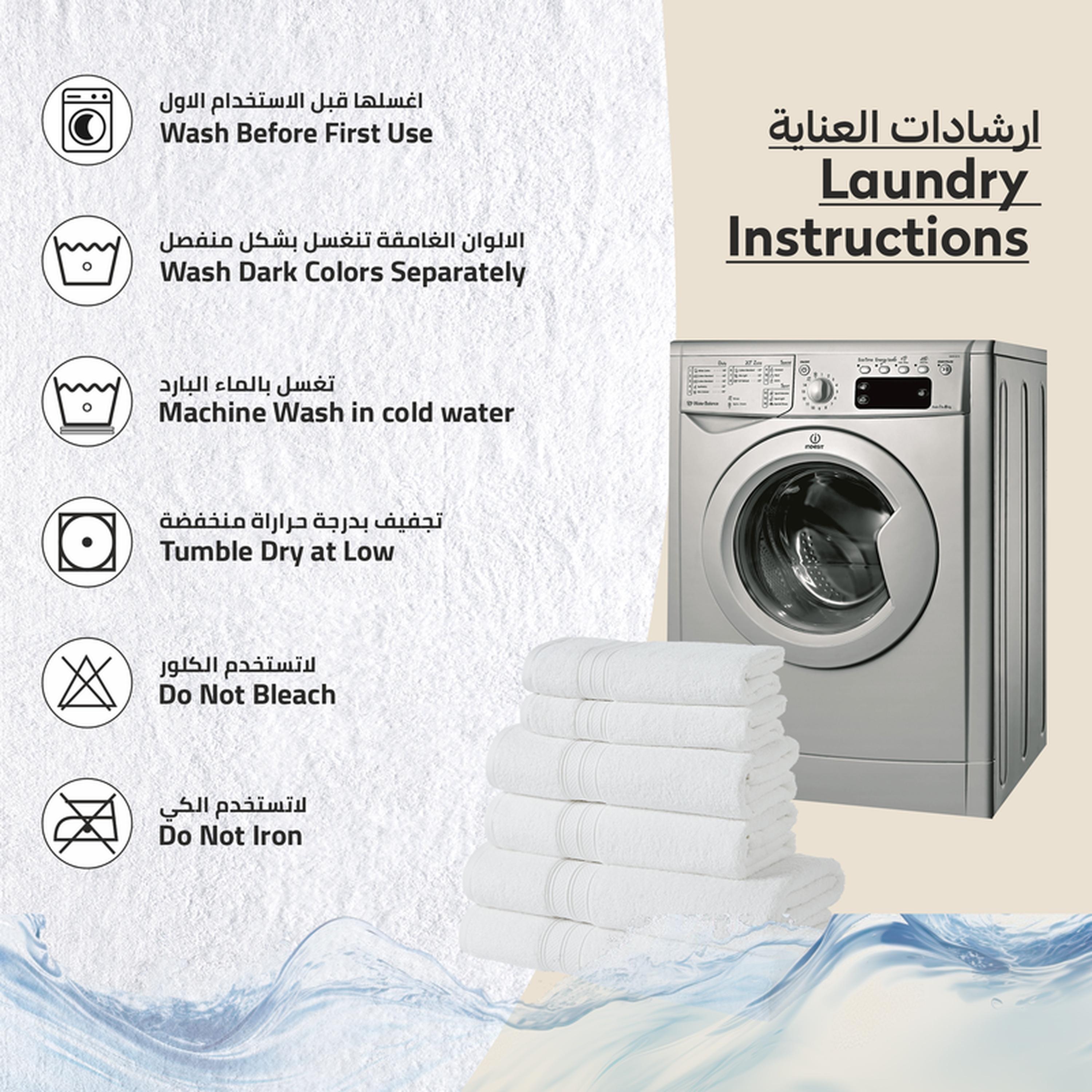 Solid 6-Piece 600 GSM Cotton Bath Sheet with Bath Towel and Hand Towel Set-household-bathandlaundry-bathlinen-towels-image-2